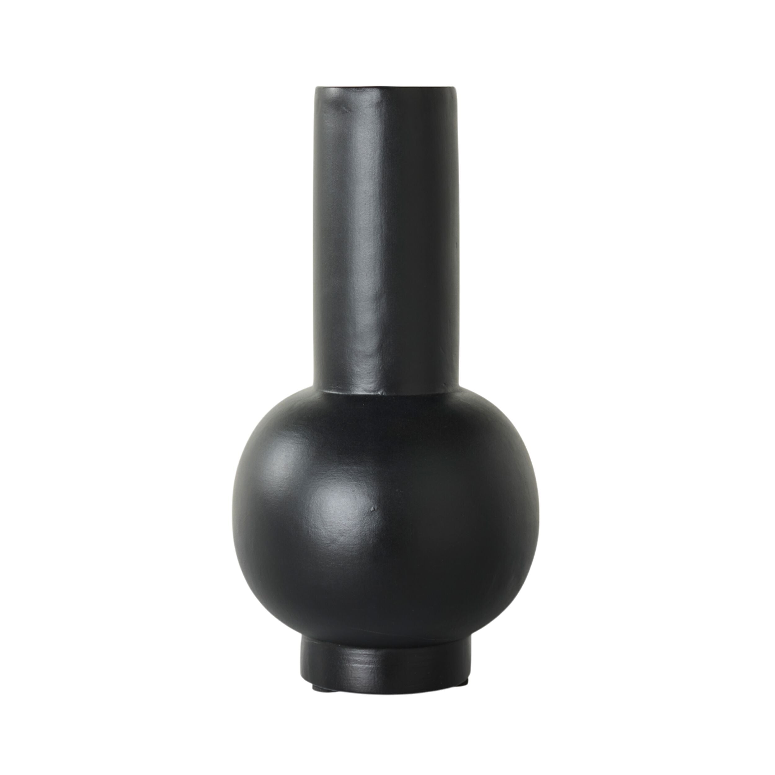 Bailey Bulb Tall Neck Vase - Elegant Glass Flower Vase for Home Decor, Wedding Centerpieces & Tabletop Arrangements