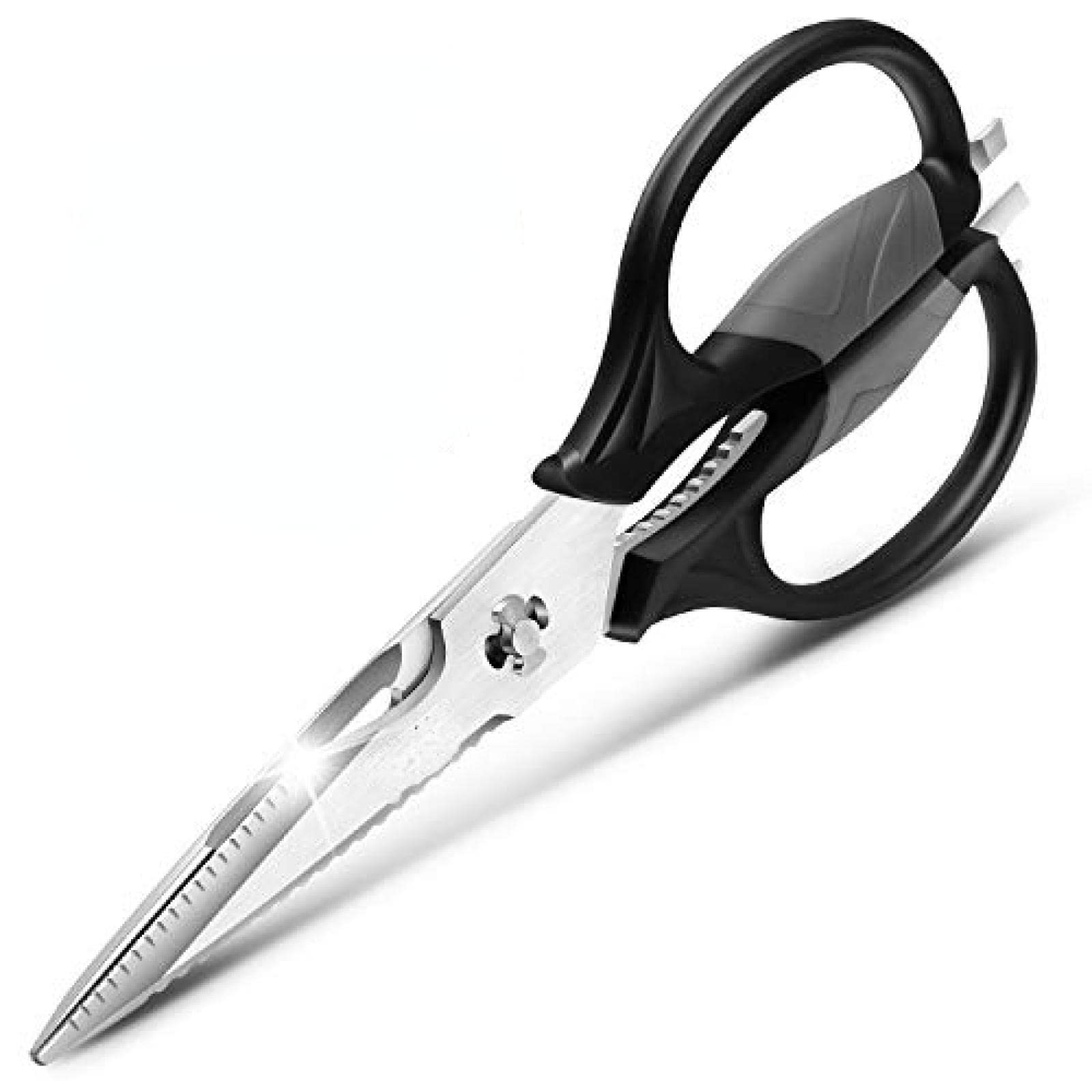 BECCYYLY Heavy Duty Kitchen Scissors - Multi-Purpose Stainless Steel Shears for Cutting Poultry, Fish, Herbs & Flowers - Sharp Detachable Blades for Easy Cleaning - Perfect for Cooking, Gardening & Food Prep