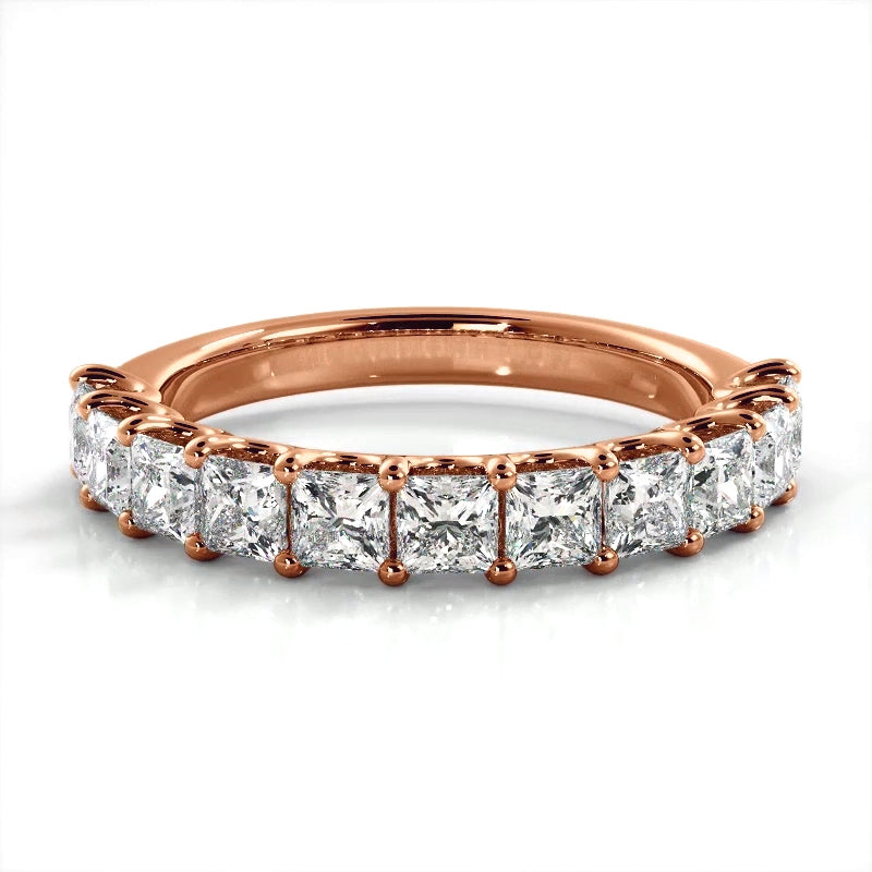 1.71 Carat Princess Cut Diamond Wedding Band for Women - Elegant Engagement & Anniversary Ring for Brides & Wives
