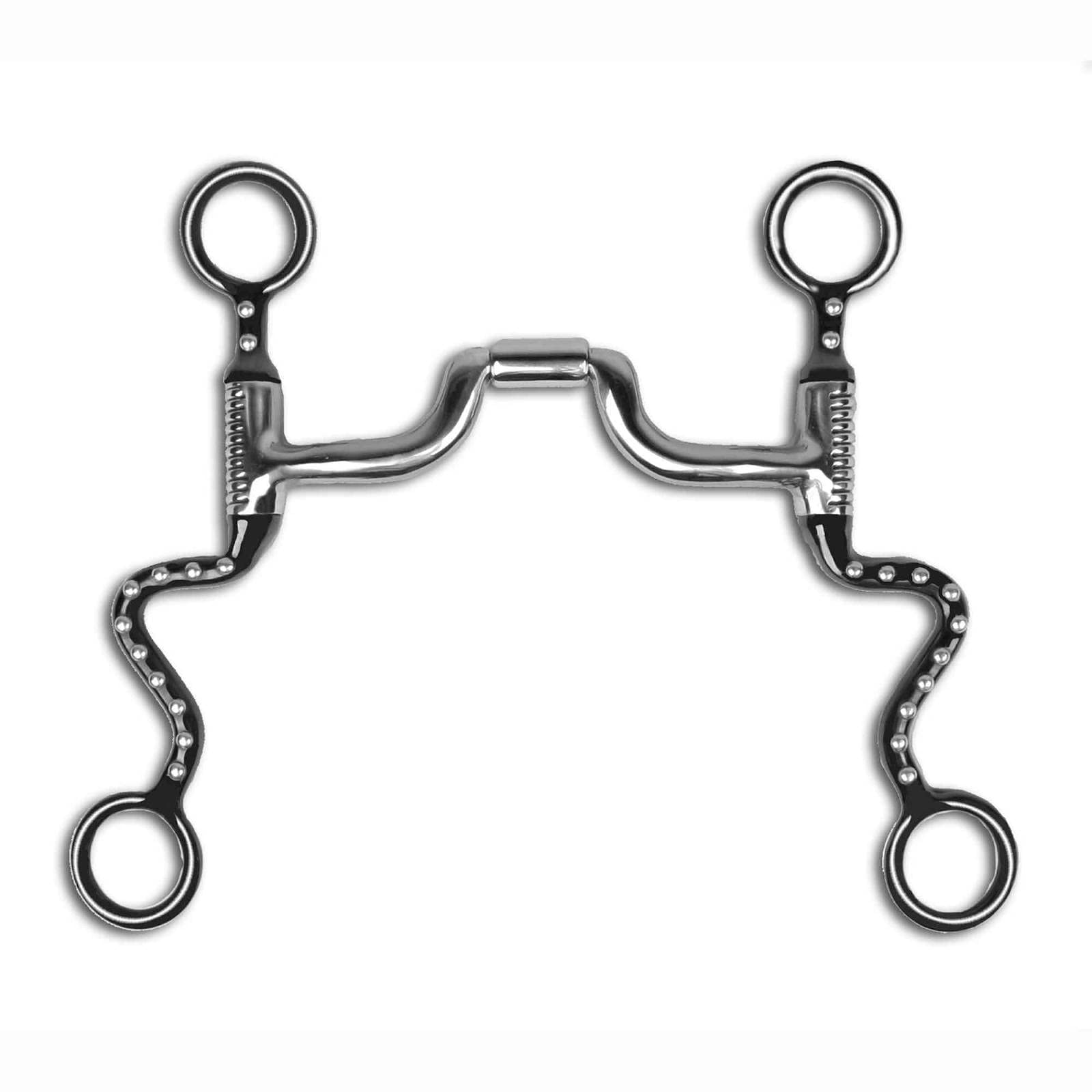 Myler 43LP Black Seven Shank (5-Inch) Horse Bit - Durable Stainless Steel Equestrian Training Bit for Western Riding & Dressage - Perfect for Trail Riding, Show Jumping & Professional Training