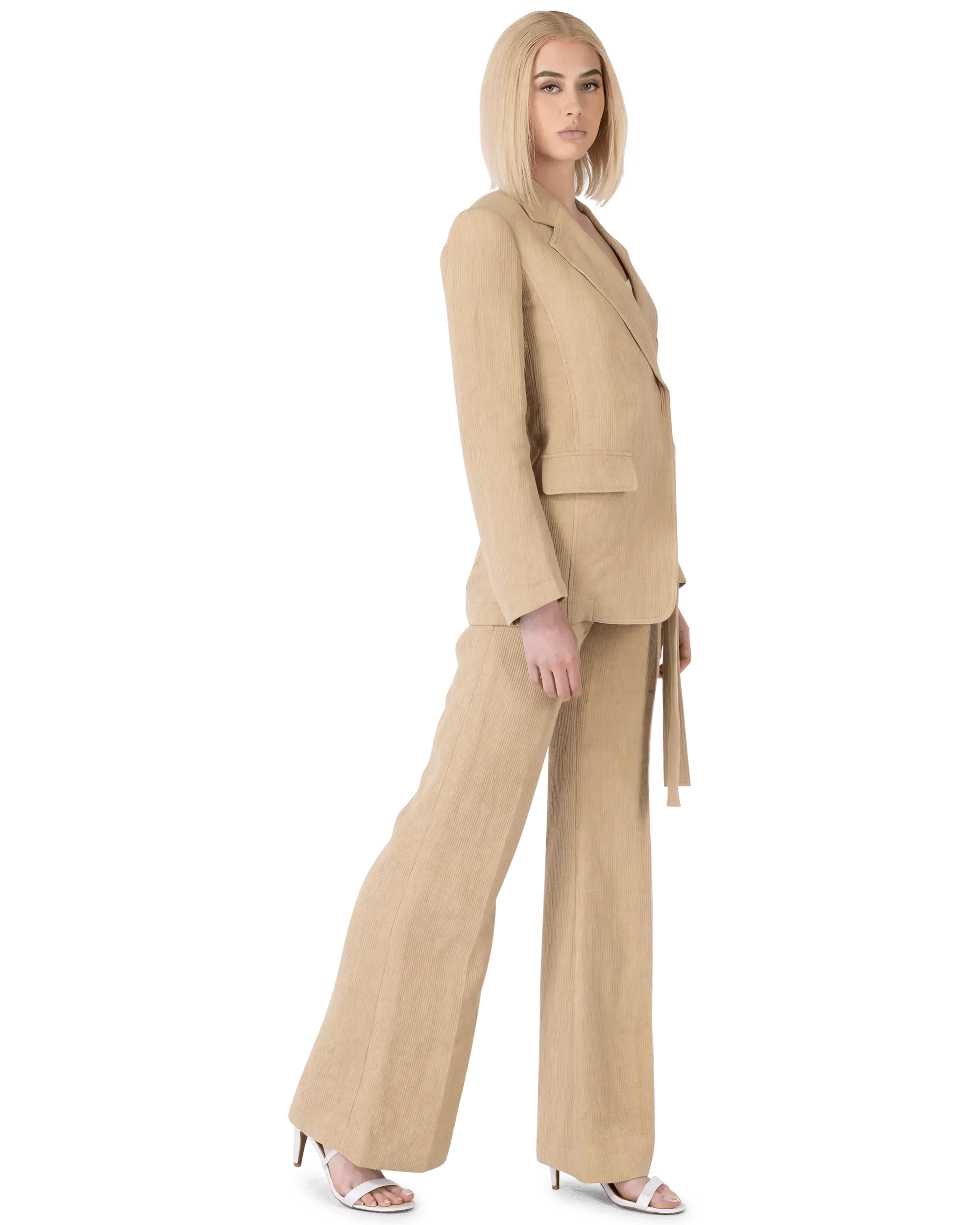 Stylish Corduroy Wide Leg Pants for Women - High Waisted Comfortable Lounge Pants - Perfect for Casual Outfits, Office Wear & Fall Fashion