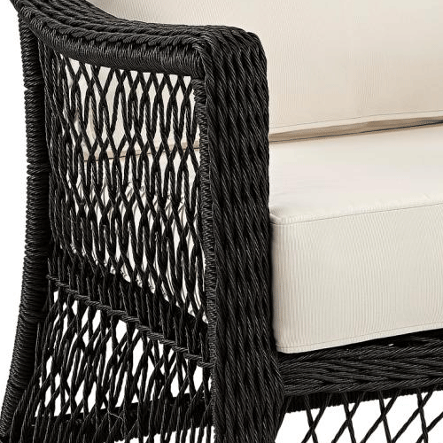 Artwood Marbella Outdoor Armchair - Weather-Resistant Black Patio Chair for Garden, Poolside & Backyard Relaxation