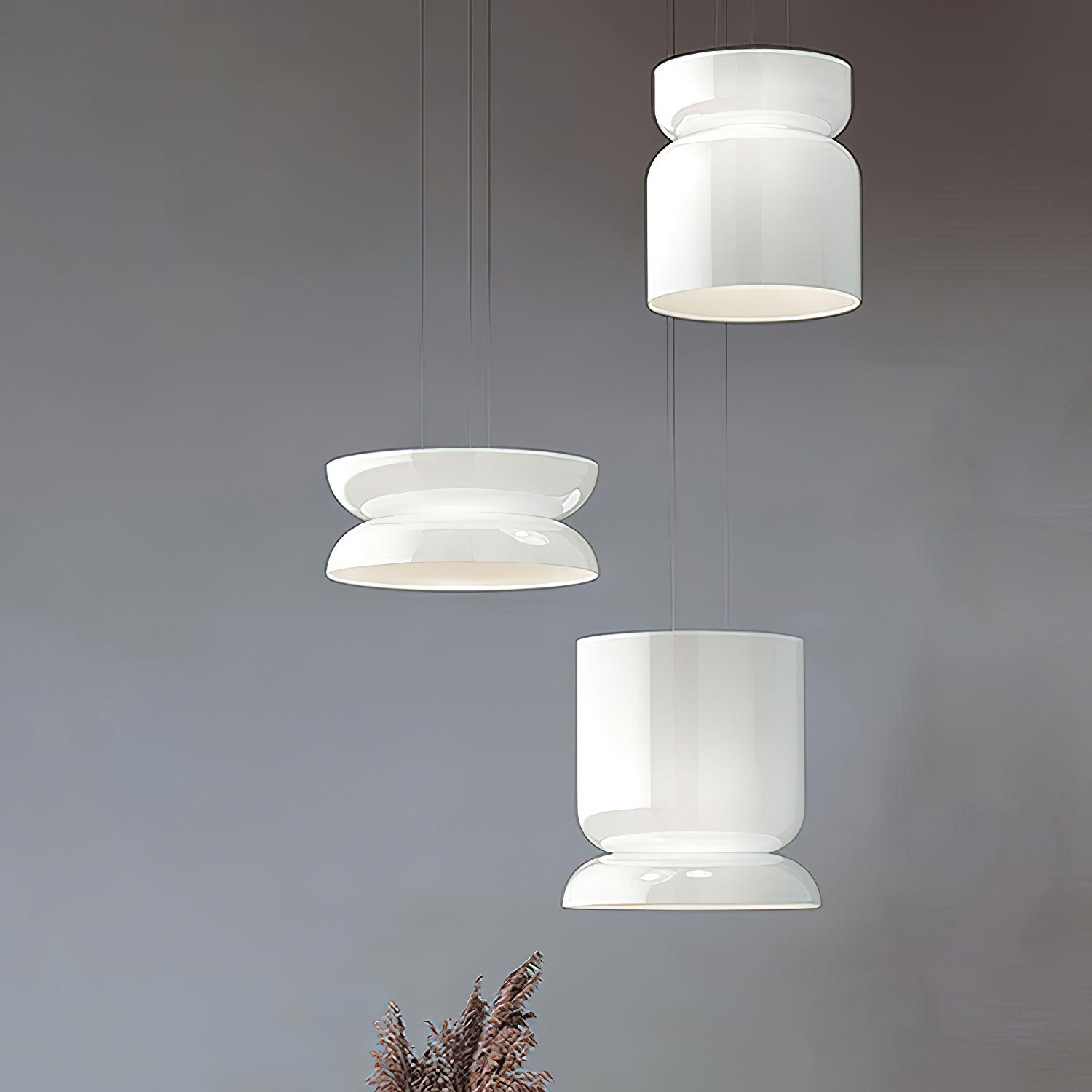 Modern Alba LED Glass Pendant Light - Dimmable Hanging Fixture for Kitchen Island, Dining Room & Bedroom Lighting | Energy Efficient & Stylish Home Decor