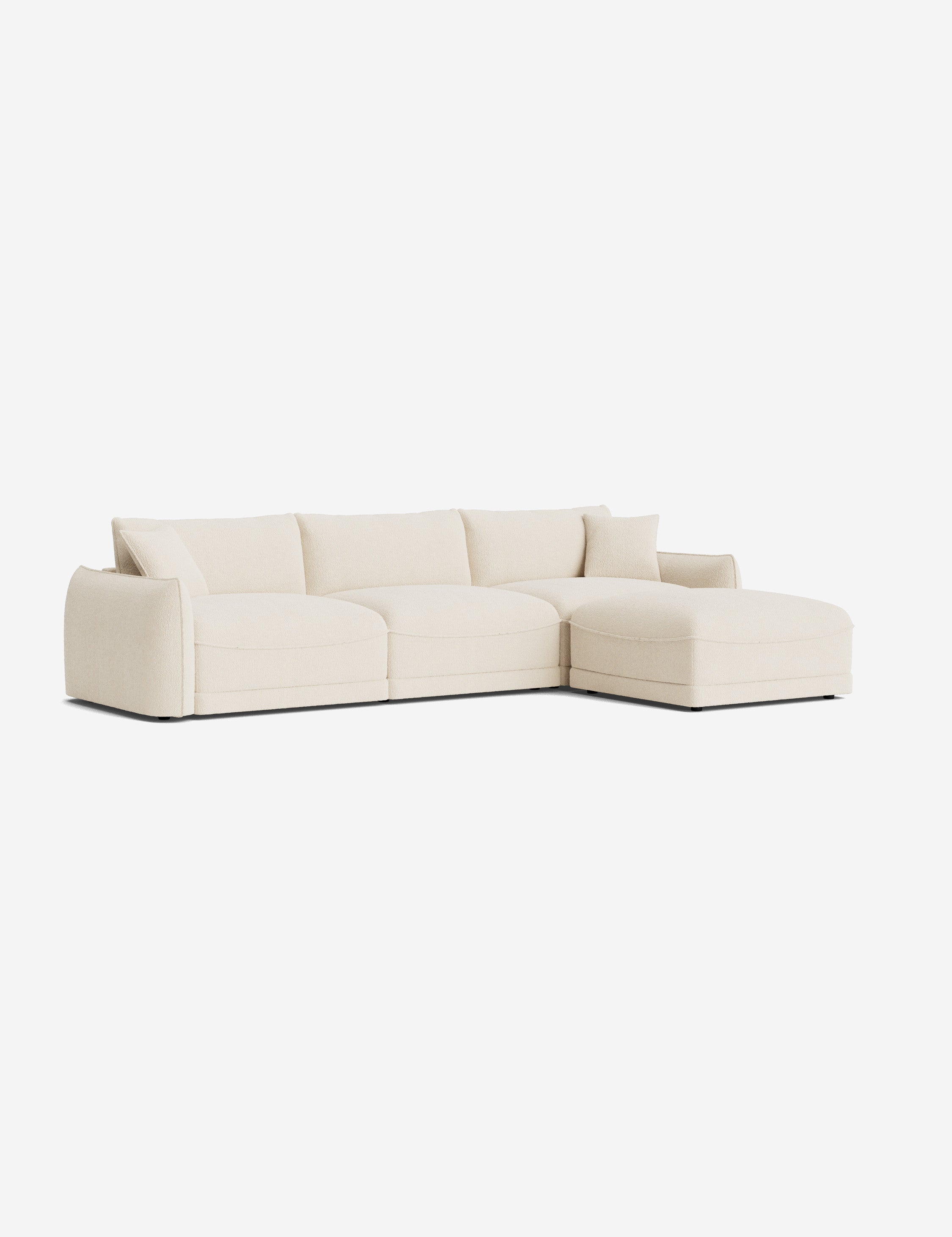 Balmer Modern Sectional Sofa with Ottoman - Comfortable L-Shaped Couch for Living Room, Lounge & Family Room - Perfect for Small Spaces & Home Theater
