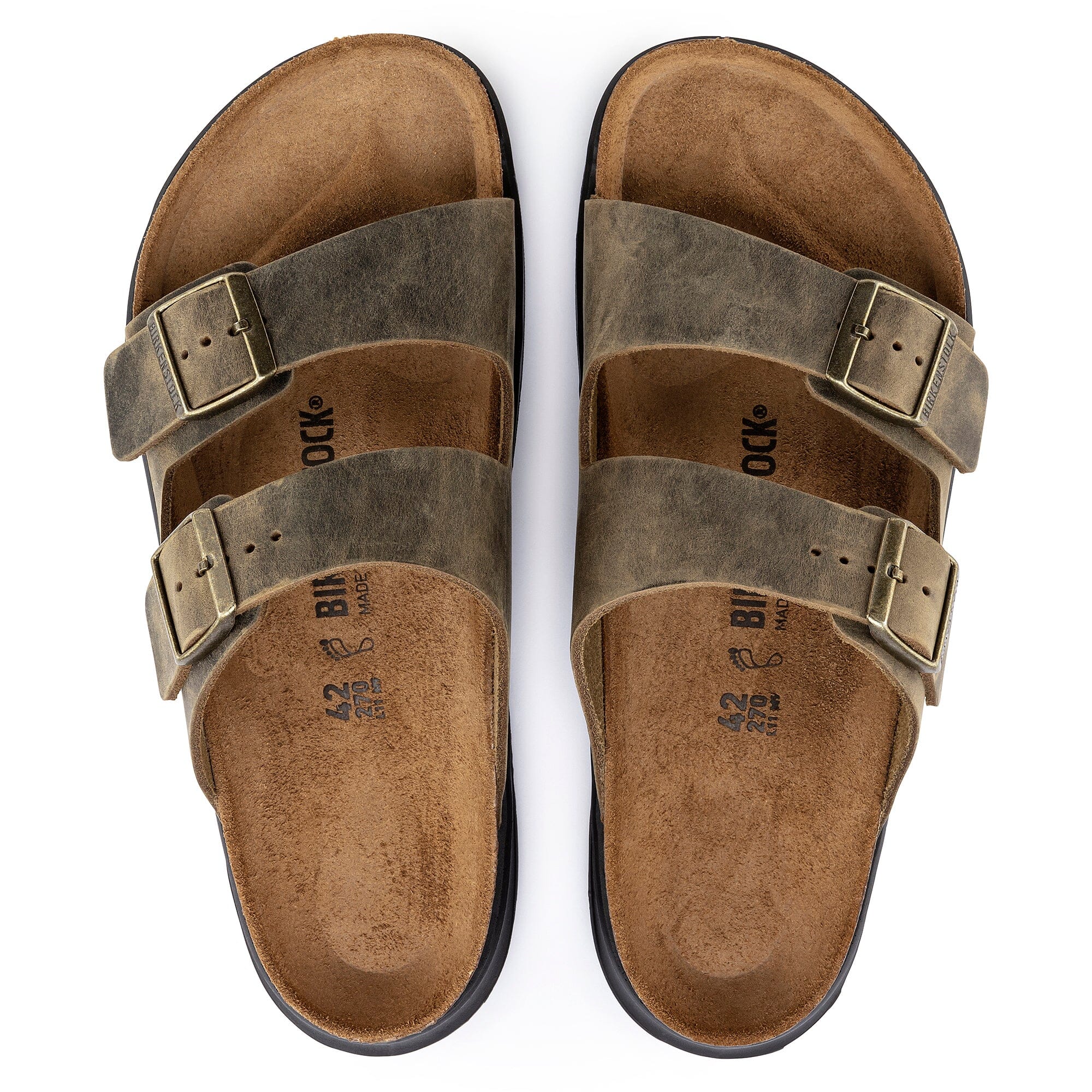 Birkenstock Arizona Rugged Men's Sandals - Premium Oiled Leather Footbed - Comfortable & Durable for Outdoor, Casual Wear & Everyday Use
