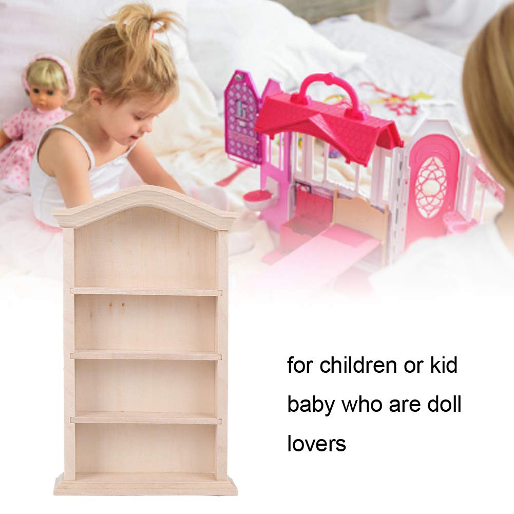 1:12 Scale Miniature Wooden Bookshelf for Dollhouse - Doll Furniture Accessory, DIY Dollhouse Decor, Perfect for Collectors & Kids Playroom Display