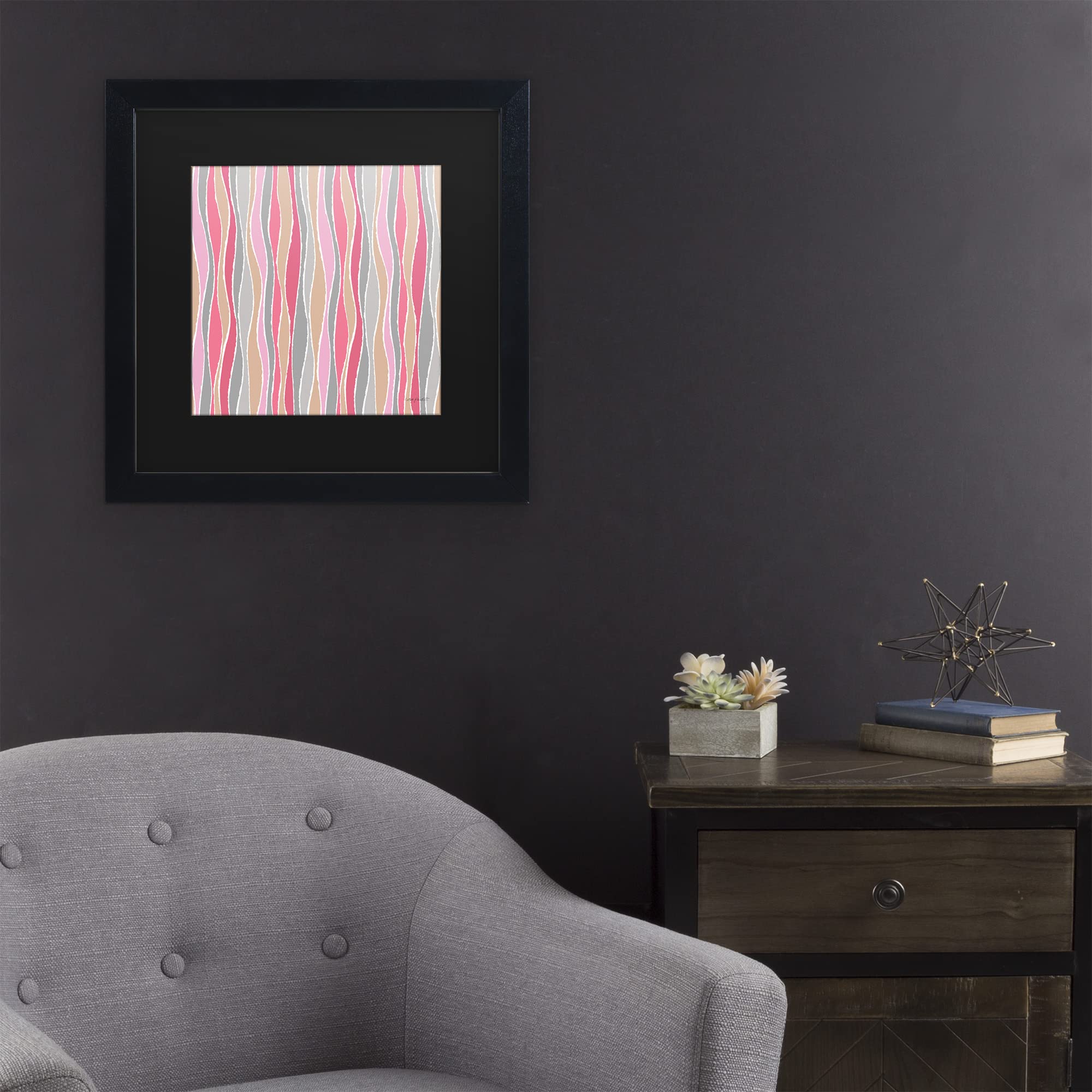Trademark Fine Art 'Think Pink 16' Canvas Wall Art by Lisa Audit - Pink Abstract Painting for Living Room, Bedroom & Office Decor