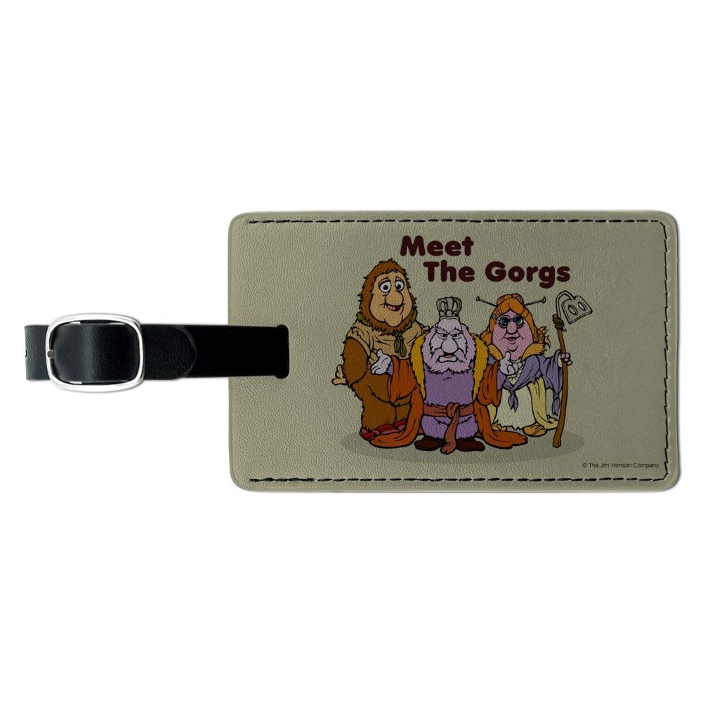 Meet The Gorgs Fraggle Rock Leather Luggage Tag - Rectangle Carry-On ID Tag for Suitcases, Backpacks & Travel Bags | Durable Personalized Name Tag for Airports & Vacations