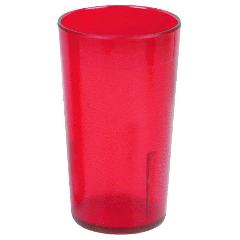 32 oz. Pebbled Plastic Tumbler with Lid and Straw - 12 Pack, Red - Perfect for Parties, Picnics, and Outdoor Events