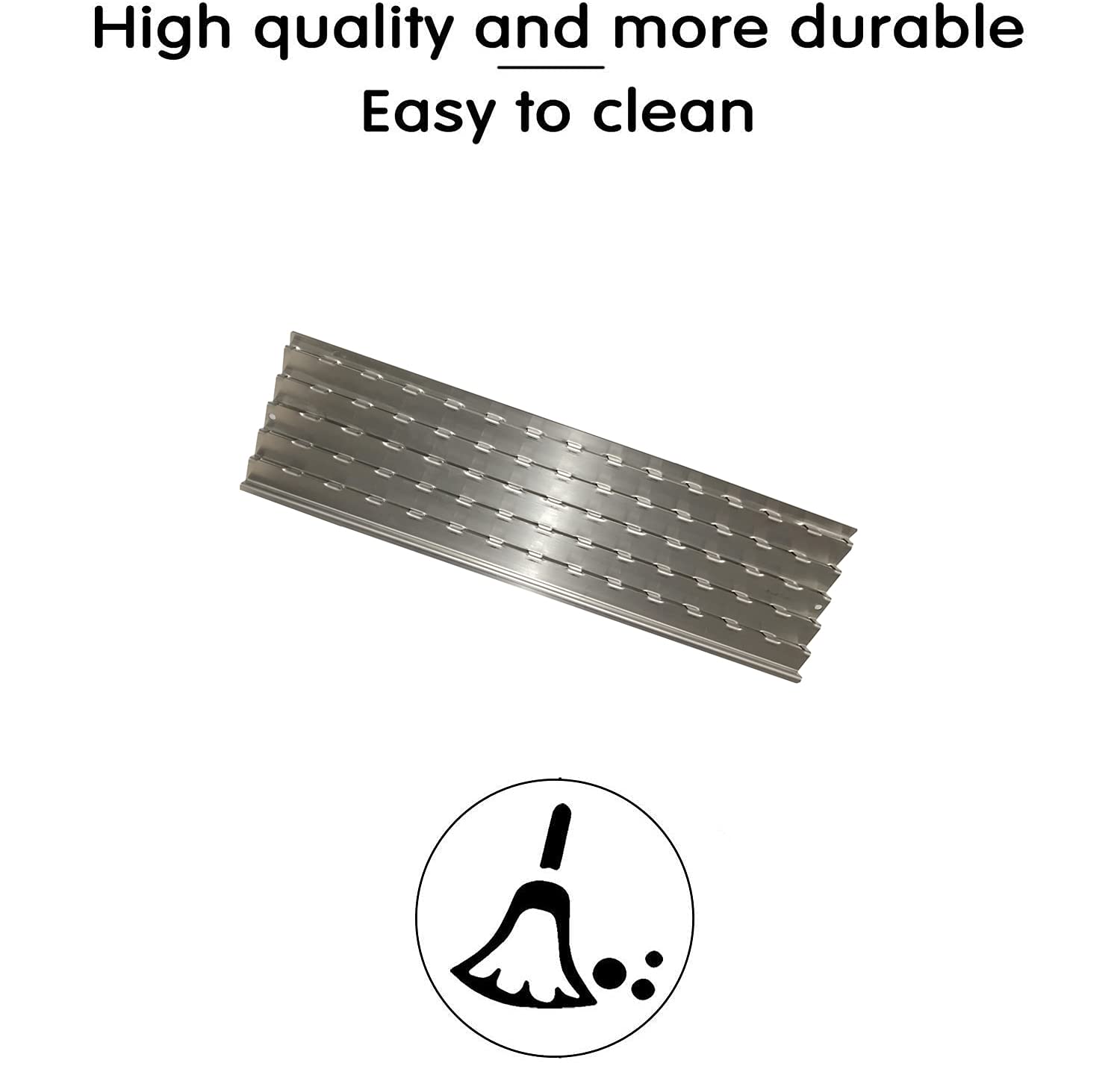 4-Pack 16GA Stainless Steel Heat Plate Replacement for Viking VGIQ300-2RT, VGIQ410-3RT, VGIQ412-2RT, VGIQ530-4RT, VGIQ532-3RT - Compatible with Viking Gas Grills - Durable & Rust-Resistant for Outdoor BBQ Cooking