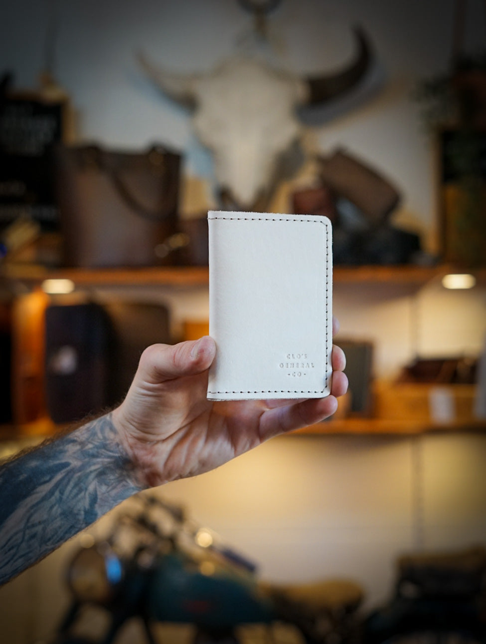 Mini Trucker Wallet - Genuine Vegetable Tanned Leather Slim Bifold Wallet for Men - Perfect for Everyday Carry, Travel & Minimalist Lifestyle