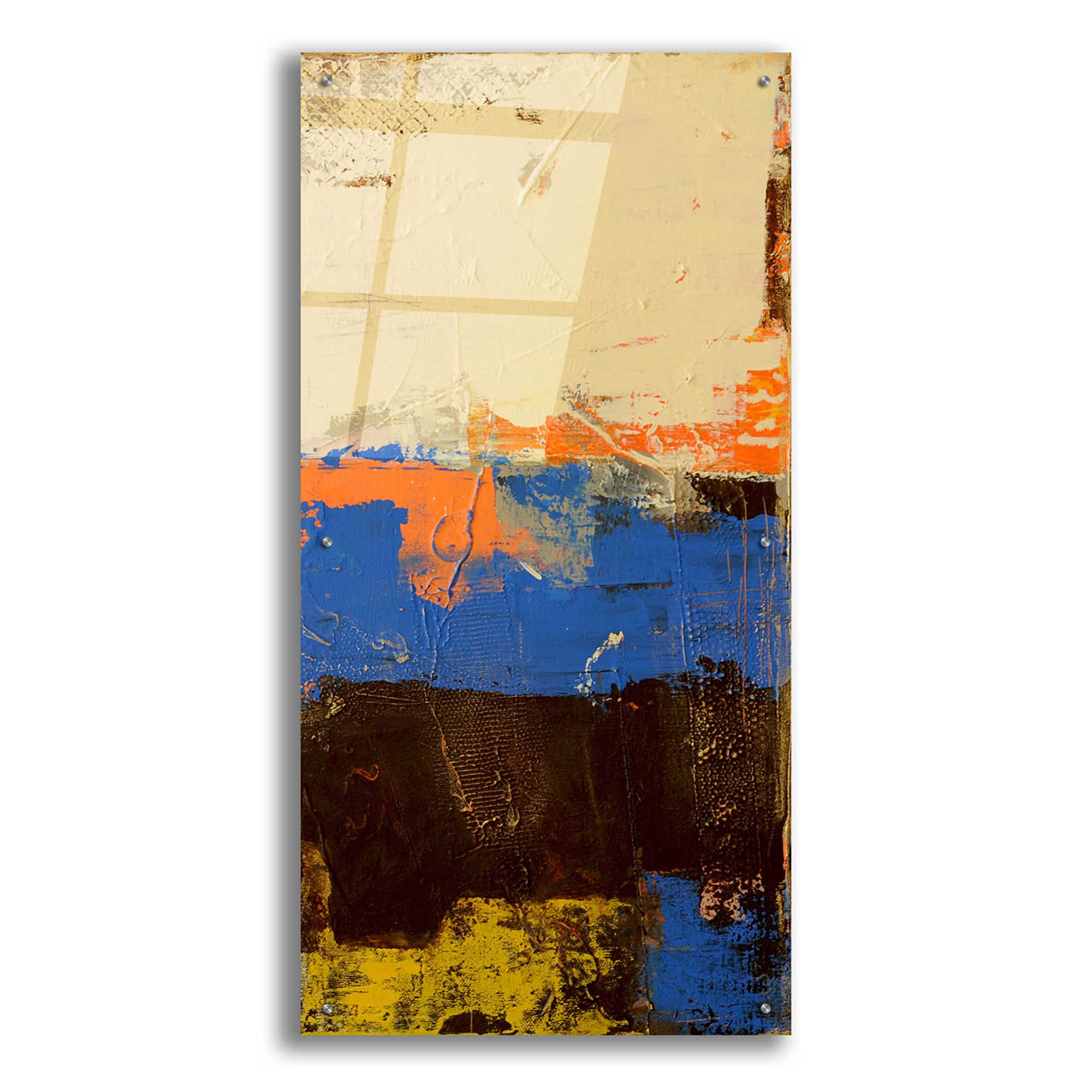 Epic Urban District II Acrylic Glass Wall Art by Erin Ashley - 24x48 Inches Modern Abstract Painting for Living Room, Office & Bedroom Decor
