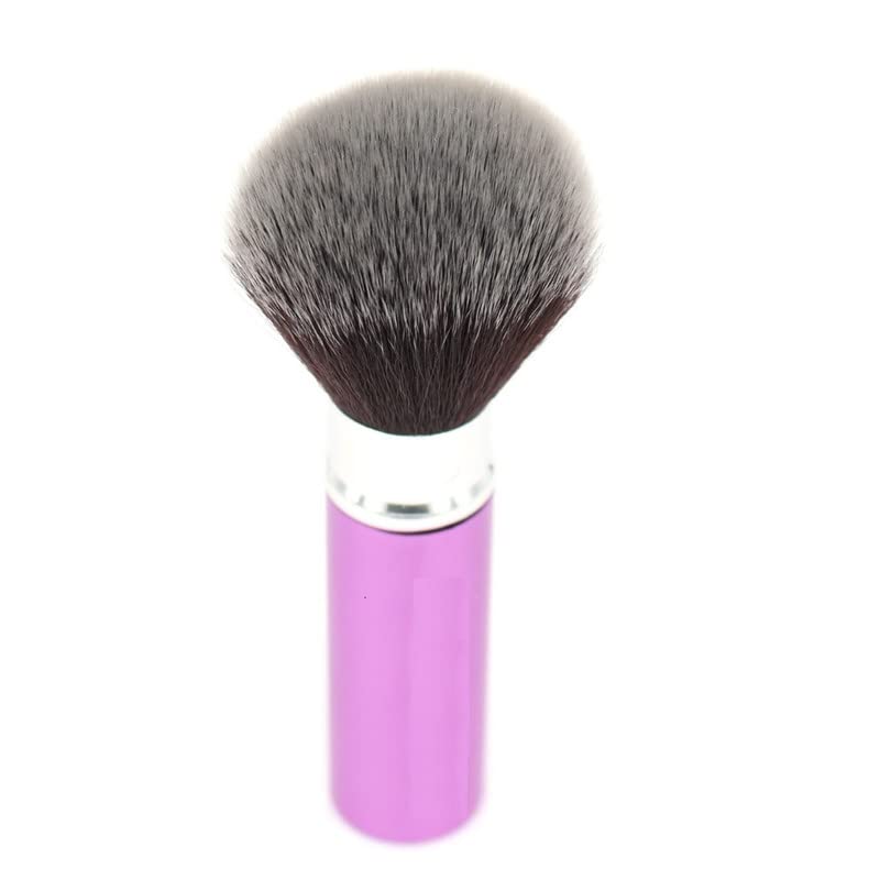 RECTYO GALLERY Retractable Kabuki Brush - 1PC Round Powder Makeup Brush for Blush & Foundation (Multicolor) | Perfect for Travel & On-the-Go Touch Ups