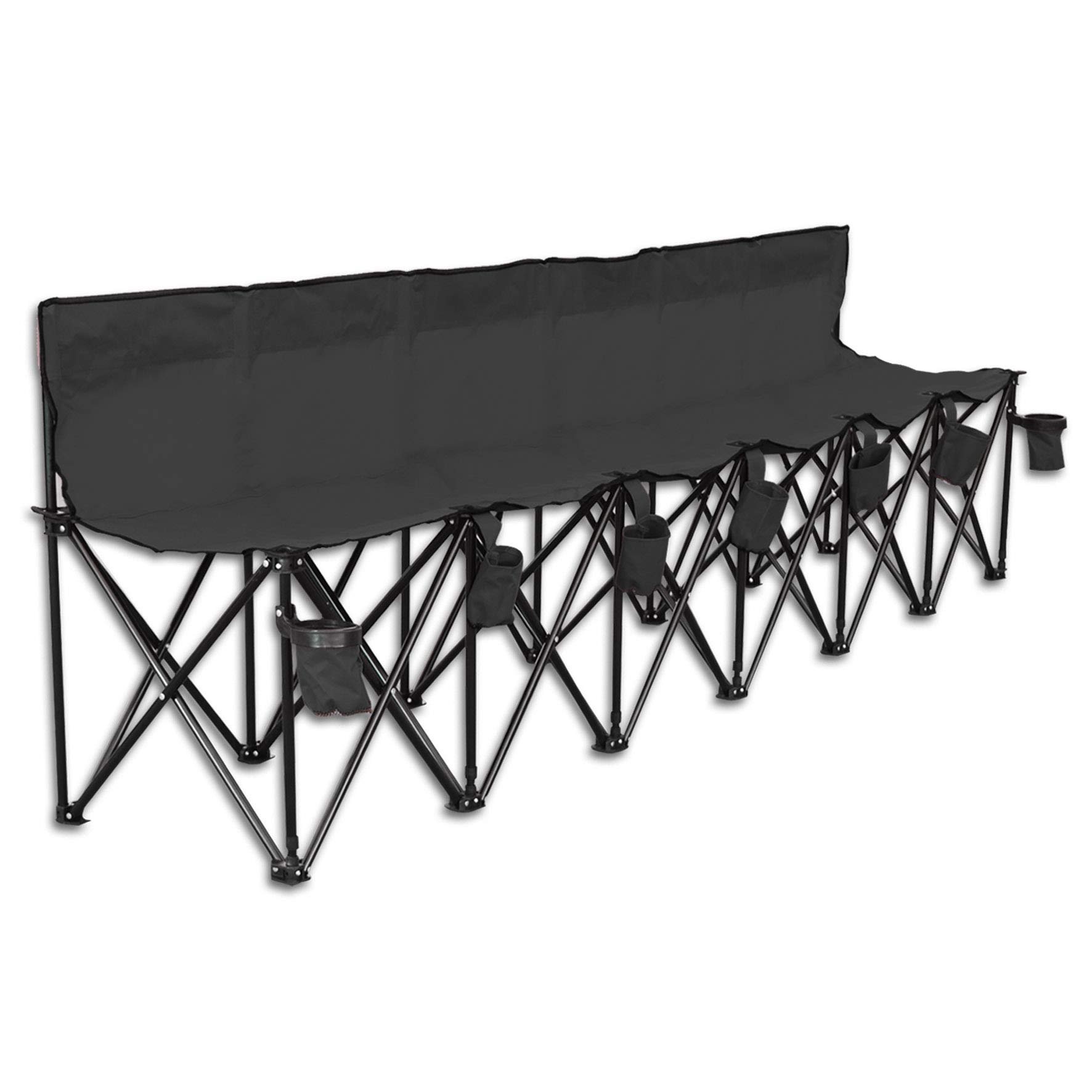 Strong Camel Portable 6-Seater Sports Bench for Outdoor Soccer Teams - Durable Folding Bench with Carry Bag - Perfect for Soccer Games, Picnics, Parks & Sporting Events