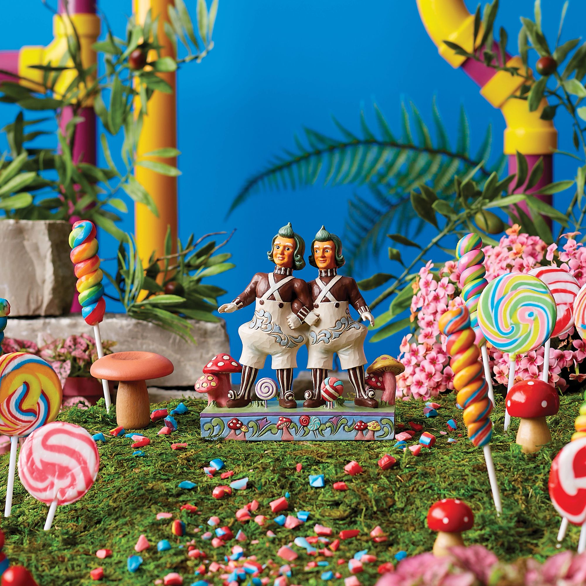 Oompa Loompas Side by Side - Fun Collectible Figures for Movie Fans & Home Decor | Perfect for Display Shelves, Office Desks, and Gift Giving