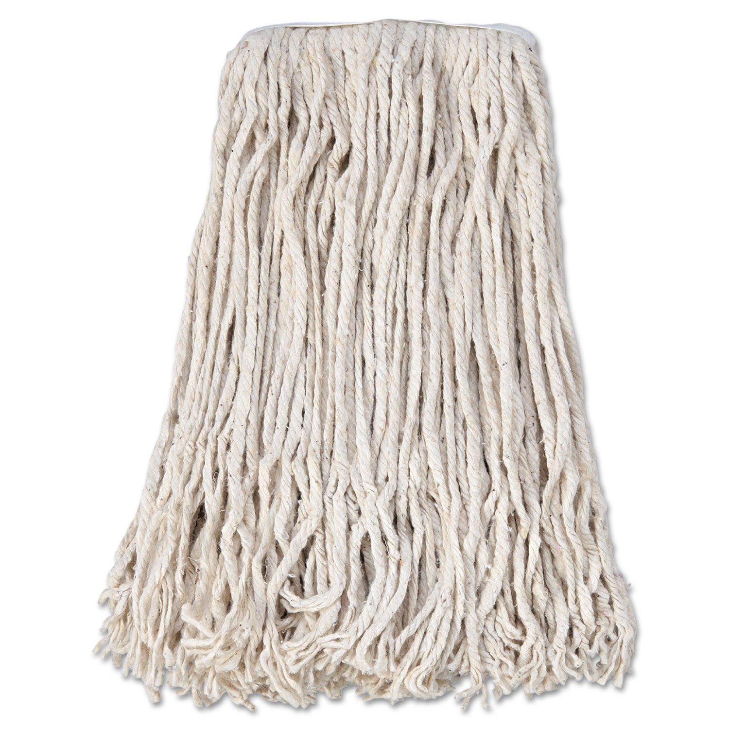 Boardwalk Cm02024s Banded Cotton Mop Head - 24 Inch White Replacement Mop Heads (12 Pack) - Heavy Duty Cleaning for Floors, Kitchens, and Commercial Spaces
