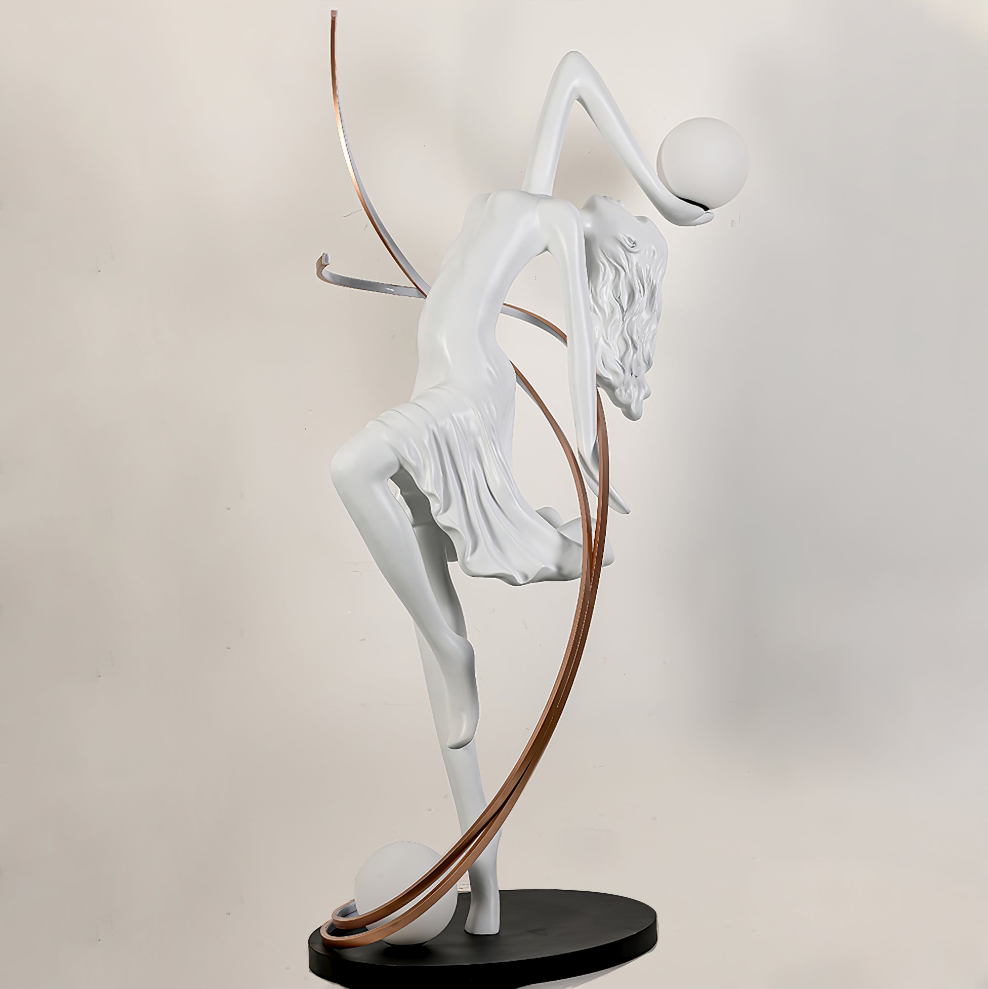 Elegant Misha Goddess Statue Floor Lamp - Modern Home Decor Lighting for Living Room, Bedroom & Office - Perfect for Meditation Spaces & Yoga Studios