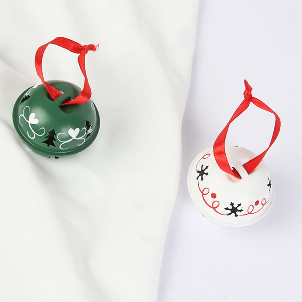 6-Piece Christmas Bells Decor Set - Hanging Iron Bells for Holiday Party, Home, Store & Street Decorations - Elegant Xmas Ornaments for Tree, Door & Festive Scenes