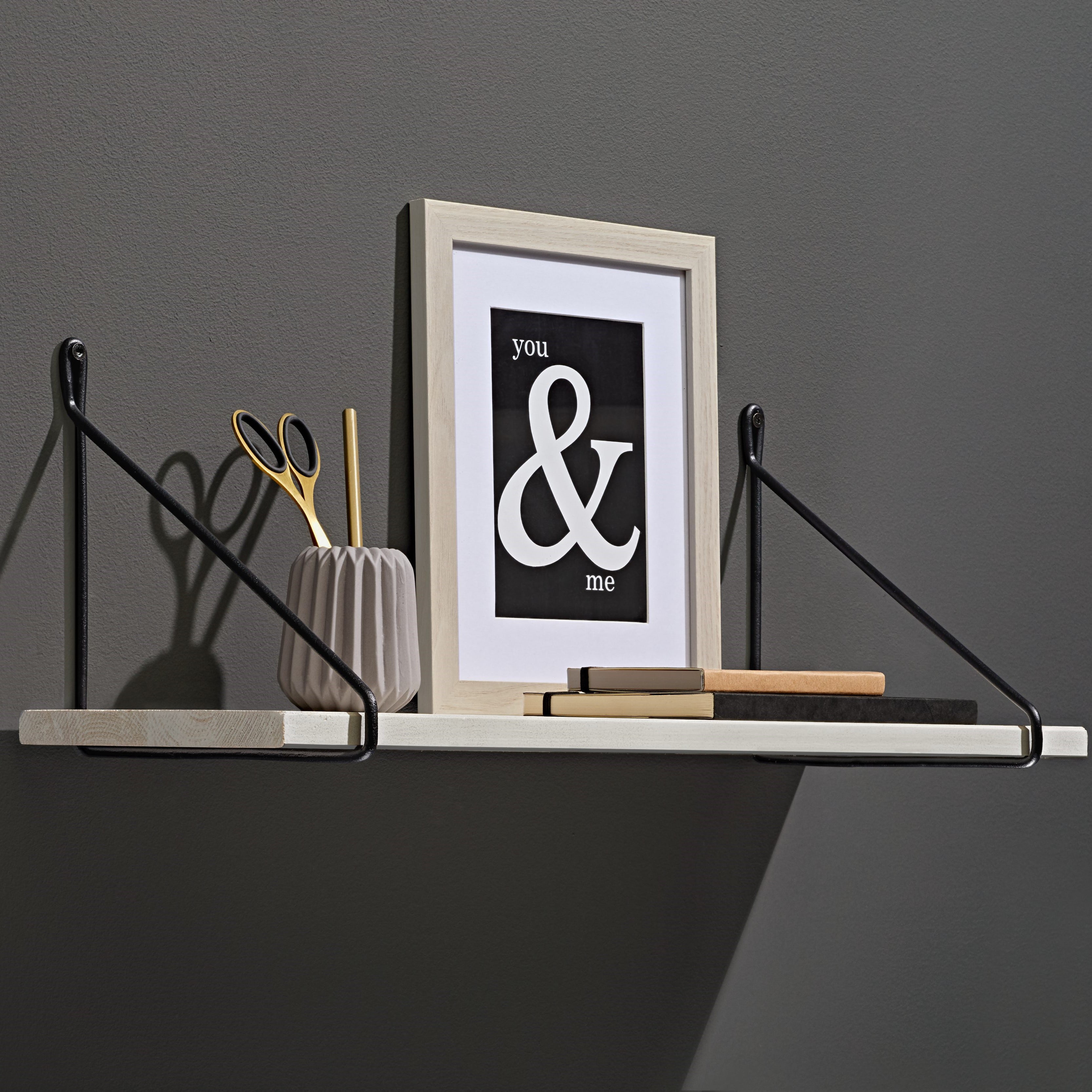 LITE Shelf and FIL Bracket - Heavy Duty Wall Mounted Shelving for Home & Office Storage - Perfect for Books, Decor, and Organizing Small Spaces