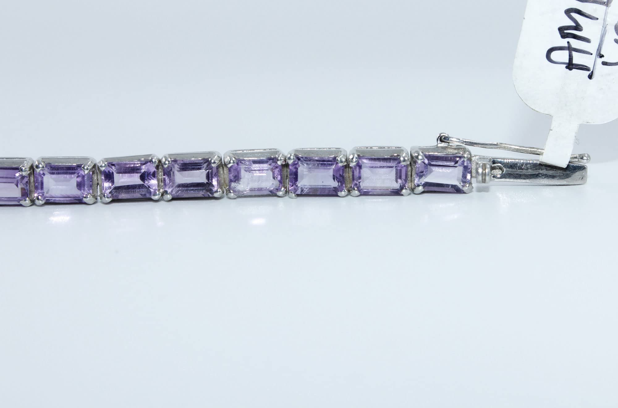 925 Sterling Silver Bracelet for Women & Girls - Elegant Amethyst Charm Bangle (6x4mm, 7 Inches) | Perfect for Gifts, Parties, and Everyday Wear