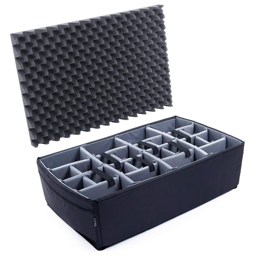 Pelican iM2950 Case Grey CVPKG Padded Dividers with Lid Foam - Perfect for Camera, Drone & Equipment Protection