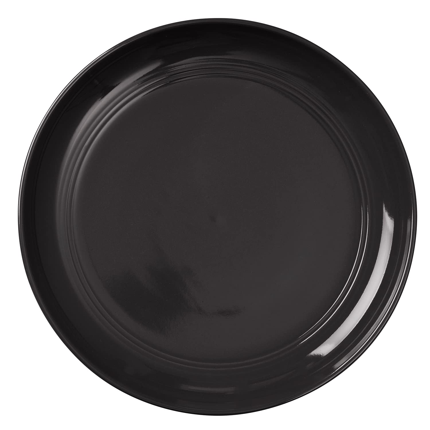 Safdie & Co. Harmony 16-Piece Stoneware Dinnerware Set for 4, Includes Plates & Bowls, Black, 16