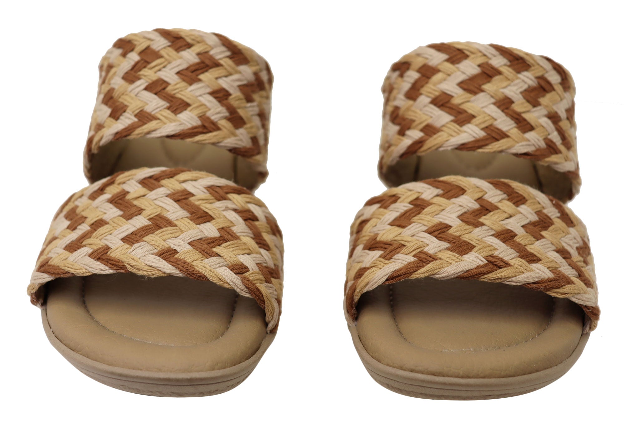 Felicity Women's Comfortable Low Heel Slide Sandals - Soft Cushioned Summer Slides for Casual Wear, Beach, Pool & Home