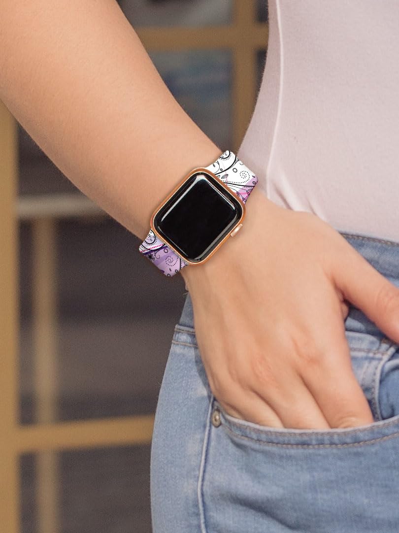 Premium Adjustable Smart Watch Bands - Soft Silicone Replacement Straps Compatible with Apple Watch 38mm 40mm 42mm 44mm (Series 6/5/4/3/2/1/SE) - Durable Sport Wristband for Women & Men - Perfect for Workouts, Running & Everyday Wear