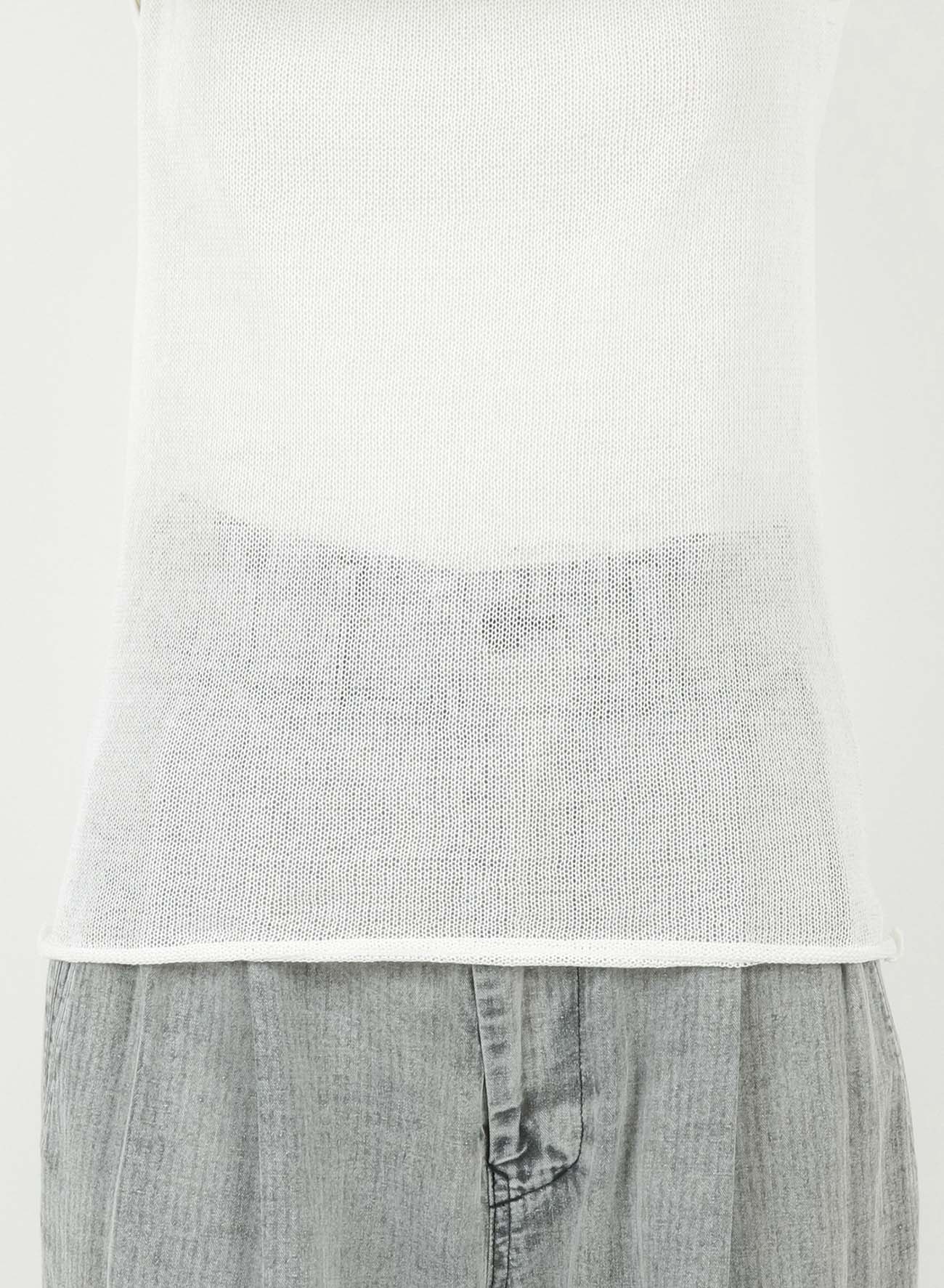 Soft Cotton Faux Linen Knit Round Neck Tank Top for Women - Breathable Summer Casual Wear, Beach Cover Up, Layering Essential