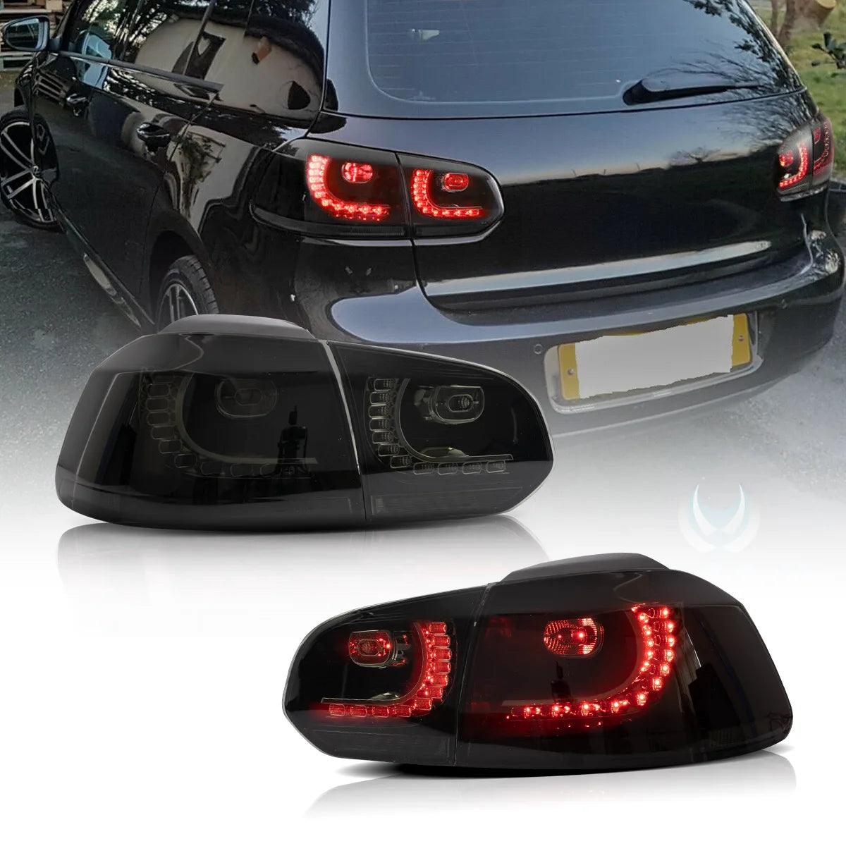 LED Tail Light Assembly with Amber Sequential Turn Signal for 2008-2014 VW Golf 6th Gen Mk6 Hatchback - Upgrade Your Car's Style & Safety for Night Driving & Daily Commute