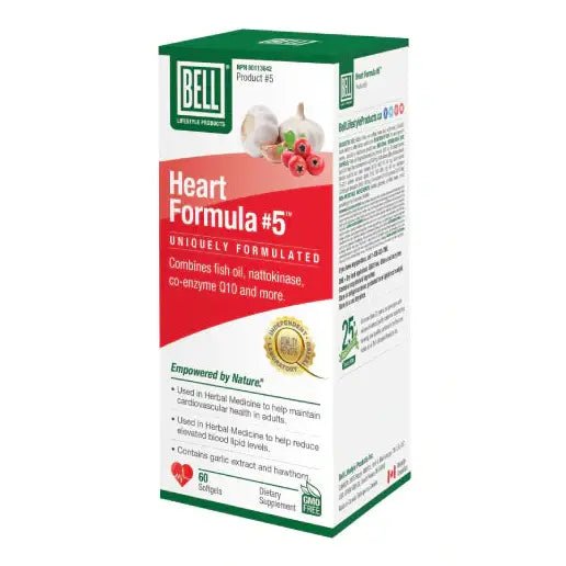 Bell Heart Formula Garlic Supplement - 60 Softgels for Cardiovascular Support & Healthy Circulation - Perfect for Daily Heart Health Maintenance
