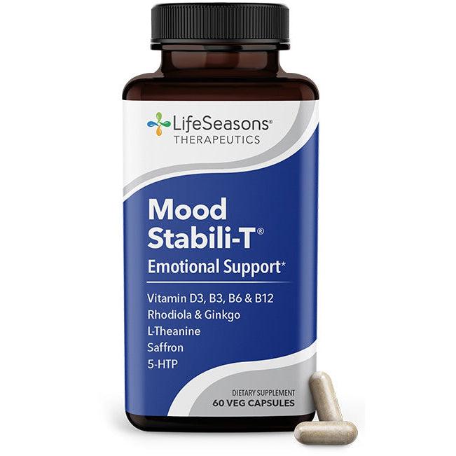 LifeSeasons Mood Stabilizer Supplement - Natural Stress & Anxiety Relief for Adults - Supports Emotional Balance & Mental Well-Being - Vegan, Non-GMO, Gluten-Free - Perfect for Daily Stress Management & Relaxation