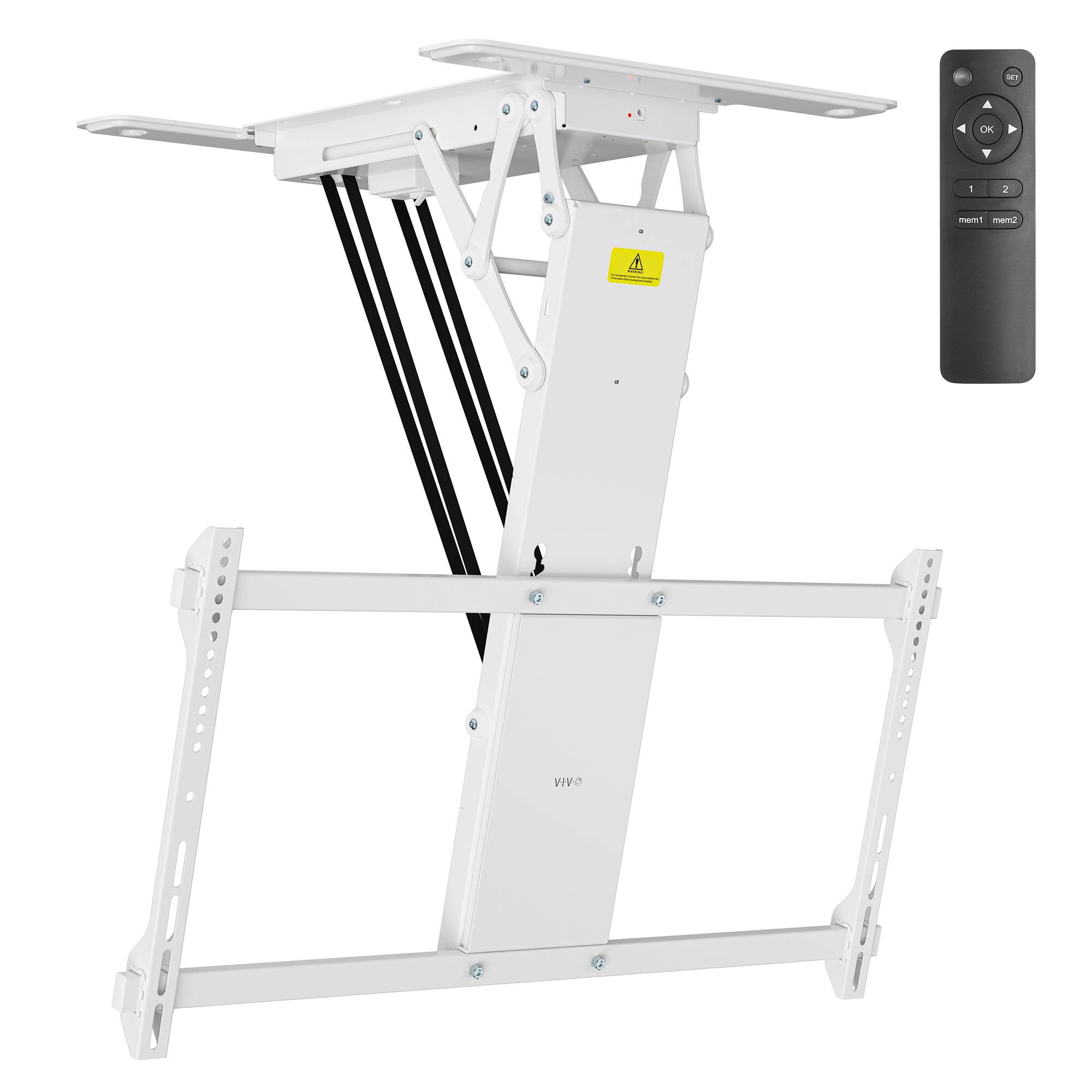 Heavy Duty Electric Flip Down Ceiling Mount for 40-85 Inch TVs - Perfect for Home Theaters, Bars, and Commercial Spaces