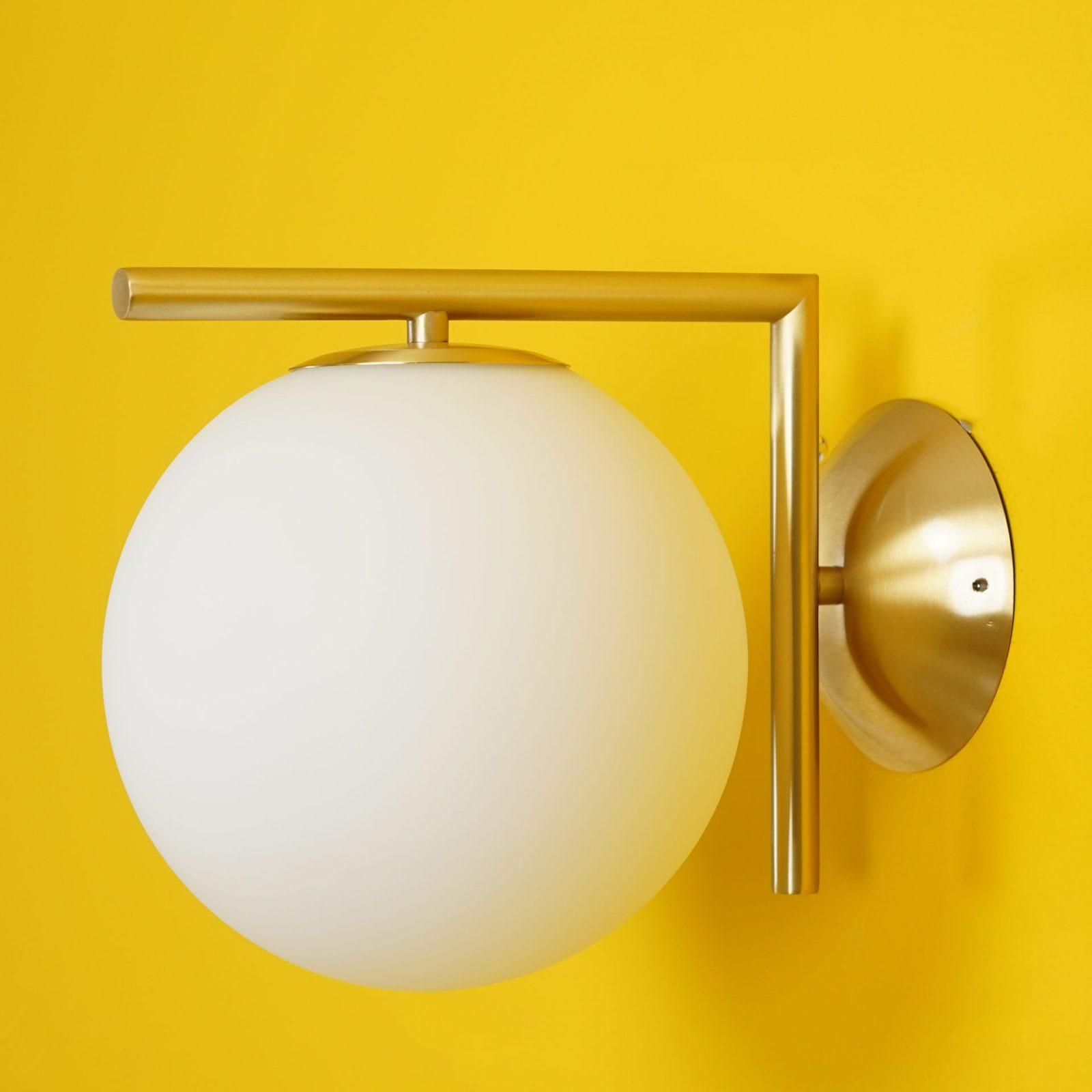 Handmade Blown Glass Opal Wall Lamp - Elegant Modern Lighting for Living Room, Bedroom & Hallway - Perfect for Ambient & Decorative Illumination