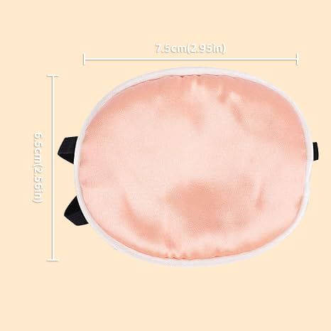 2 Pack 100% Silk Sleep Eye Mask for Women & Men - Soft Comfortable Light Blocking Eye Cover for Travel, Nap & Night Sleep (Light Yellow, Pink) - Perfect for Airplane, Office & Home Use