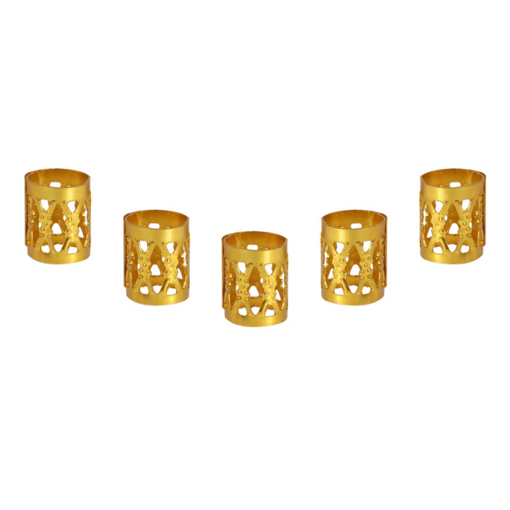 100PCS Metal Braiding Beads & Cuffs for Dreadlocks - Colorful Hair Braid Rings, Clips & Tubes - Gold Filigree Hair Jewelry for Women & Men - Perfect for Boho, Festival & Everyday Hairstyles