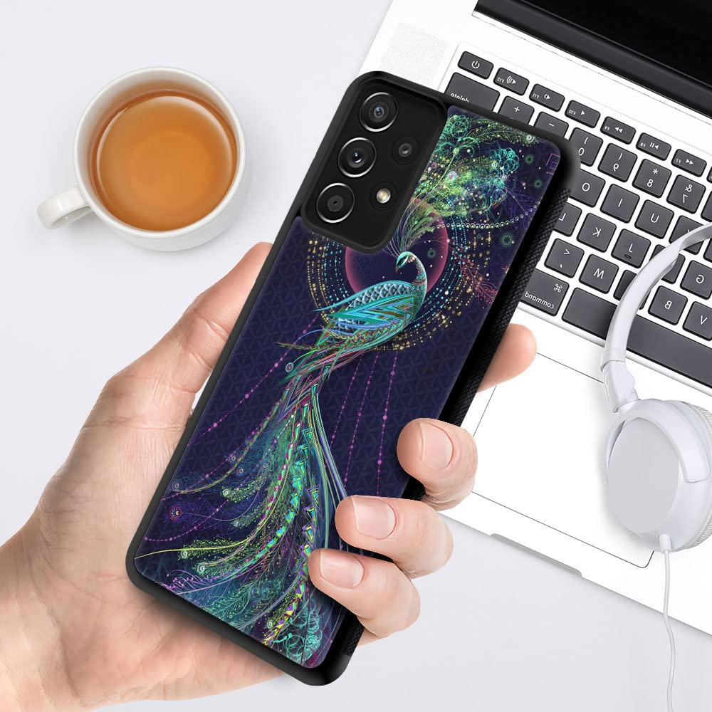 Stylish Peacock Pattern Samsung Galaxy A53 5G Case for Women - Scratch-Resistant Protective Cover for 6.5-inch Screen - Perfect for Everyday Use, Work & Travel