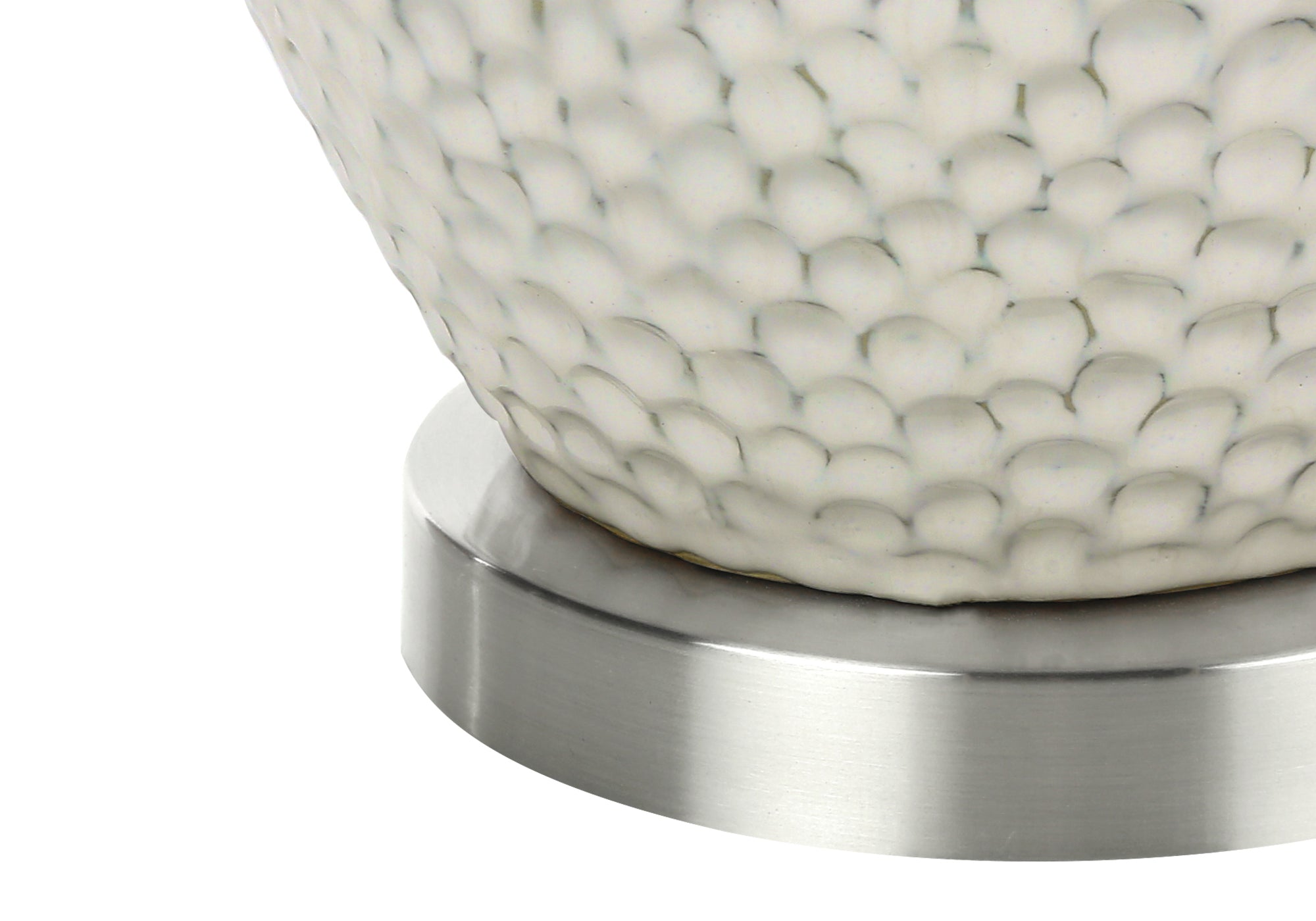 Elegant Cream Ceramic Table Lamp with Soft Glow - 28 Inch Height for Bedroom, Living Room, or Office Decor - Perfect Nightstand, Desk, or Accent Lighting