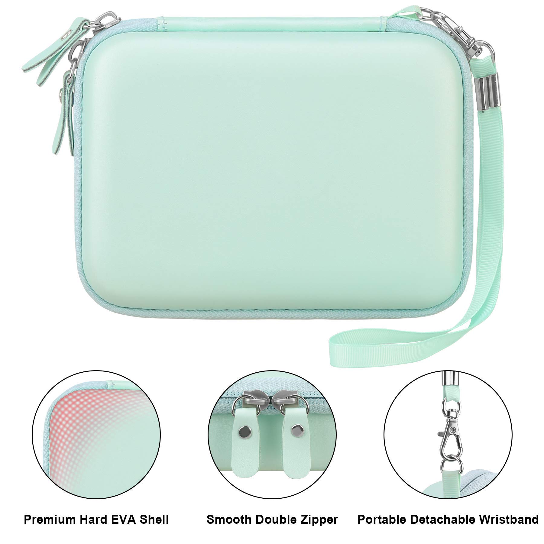 Canboc Durable Mesh Carrying Case for NIIMBOT D11 Bluetooth Label Printer - Portable Storage Pouch Fits NiiMbot D11 Label Tapes, USB Cable & Accessories (Mint Green) - Perfect for Office, Home & Travel Organization