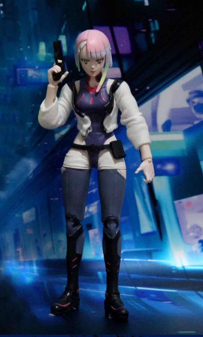 Jada Toys 1/12 Scale 6-inch Cyberpunk: Edgerunners Lucy & David Action Figures - Collectible Anime Figures for Display & Gaming Scenes
