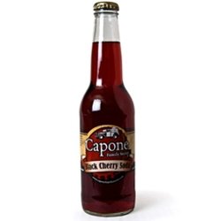 Premium CAPONE Black Cherry Soda - 12oz Glass Bottles (12-Pack) | Refreshing Carbonated Soft Drink for Parties, BBQs & Family Gatherings