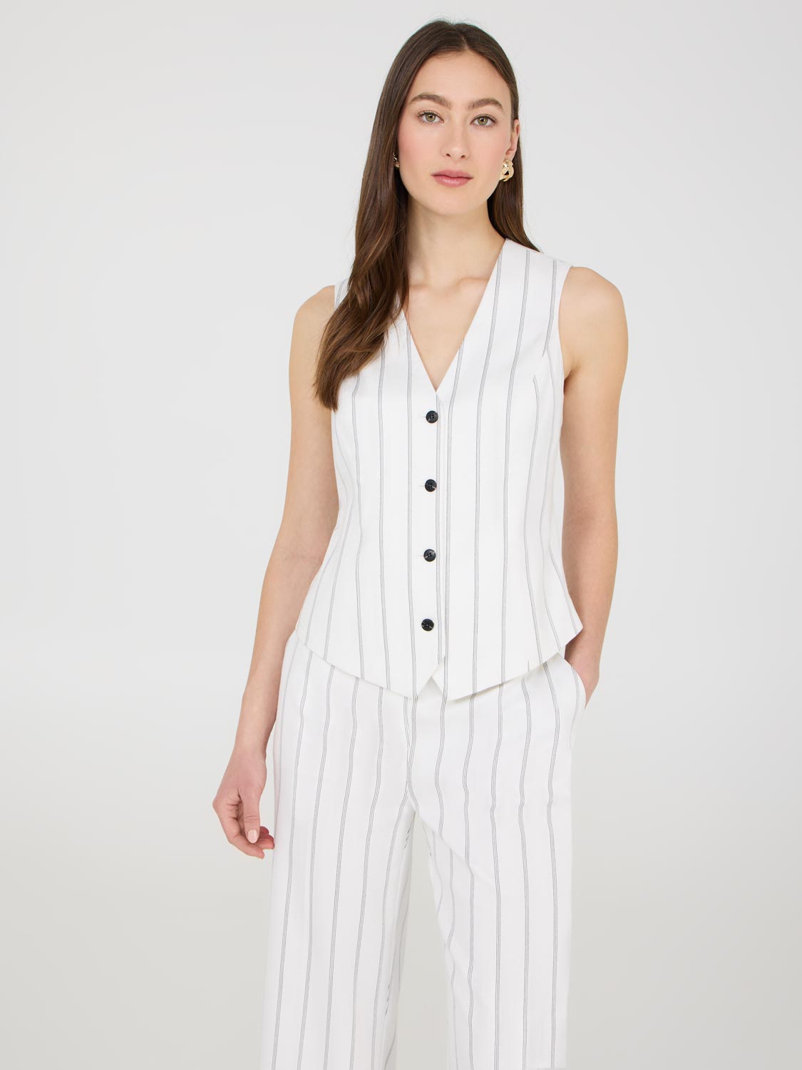 4 Button Striped Vest for Men - Classic Knit Waistcoat with Striped Pattern - Perfect for Layering, Office Wear & Casual Outfits