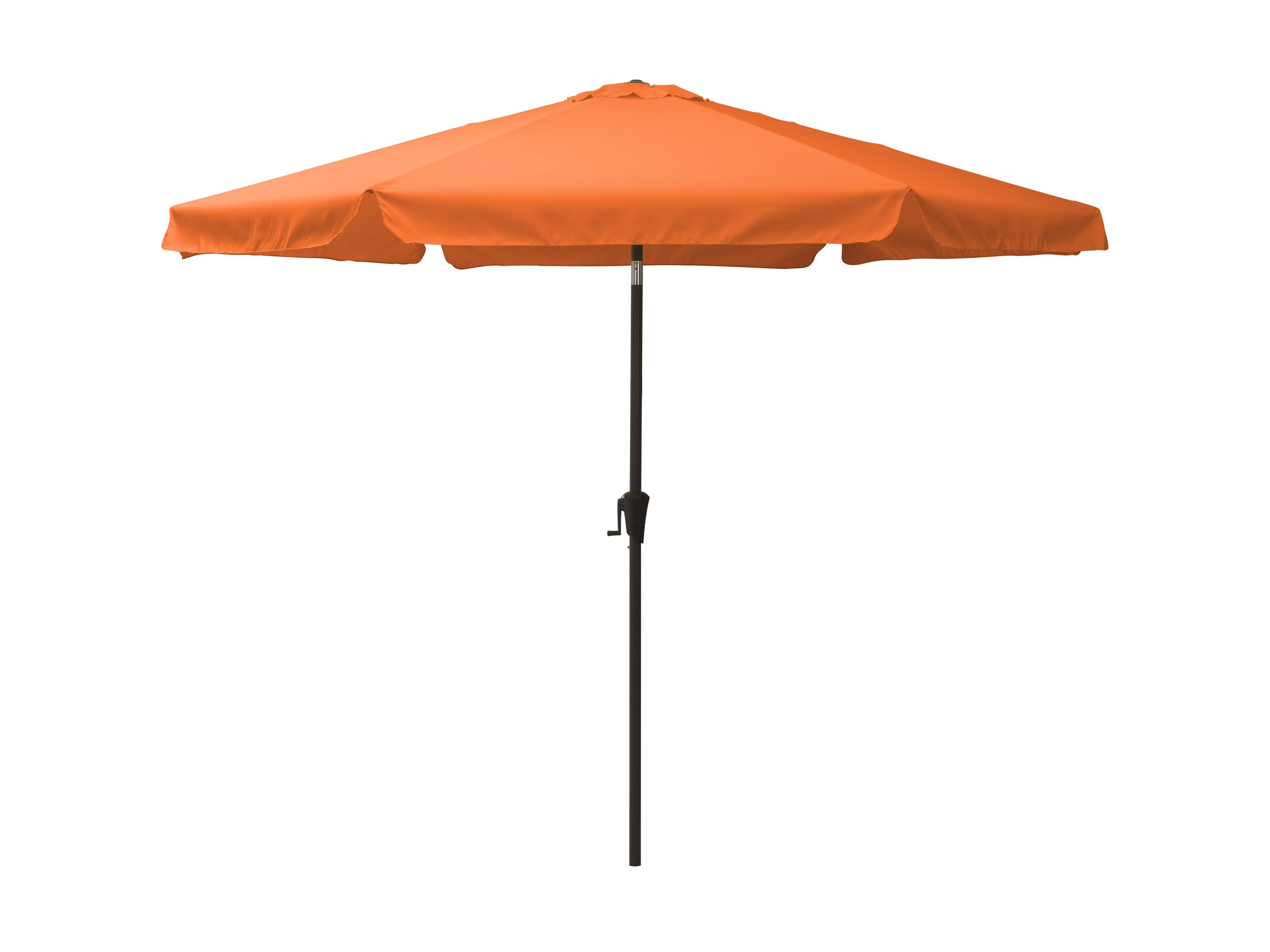 10ft Round Orange Patio Umbrella - UV Protection Outdoor Market Umbrella for Poolside, Garden, and Backyard Relaxation