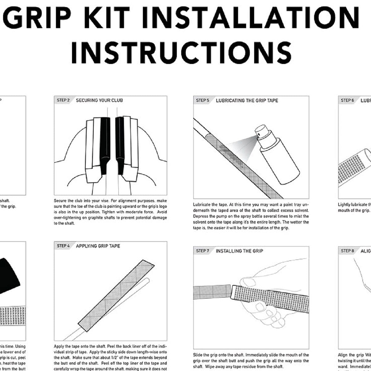 Karma Revolution 360 Golf Grips & Grip Kits - No Alignment Needed, Quick Installation for Adjustable Golf Clubs (Single/9/13/25 Packs) | Ideal for Club Regripping, Golf Practice & Equipment Maintenance