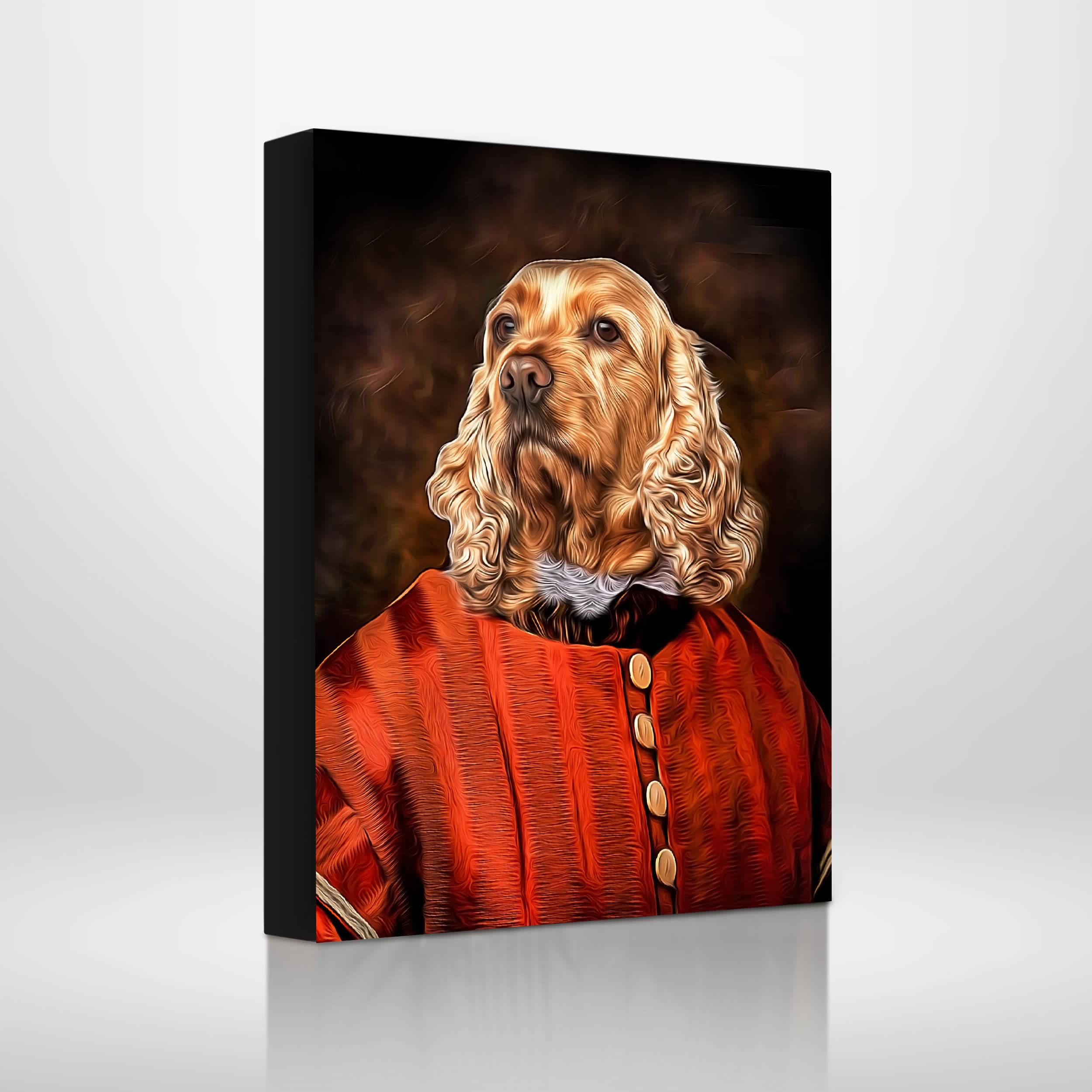 Custom Personalized Dog Portrait Prints - Framed Canvas Wall Art with Your Pet's Photo - Funny Costume & Modern Home Decor (18