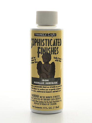 Premium Metallic Surfacer Paint - Iron Finish 4 oz (Pack of 2) - Perfect for DIY Home Decor, Furniture Restoration & Metal Craft Projects