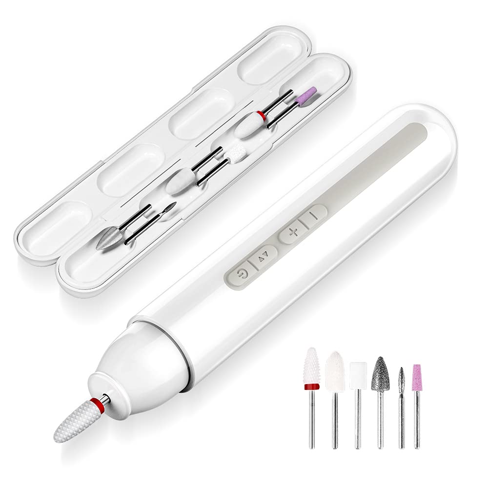 TOUCHBeauty Cordless Nail Drill Kit - Professional Rechargeable Electric Nail File for Manicure & Pedicure | Perfect for Home Salon, Nail Art & DIY Nail Care