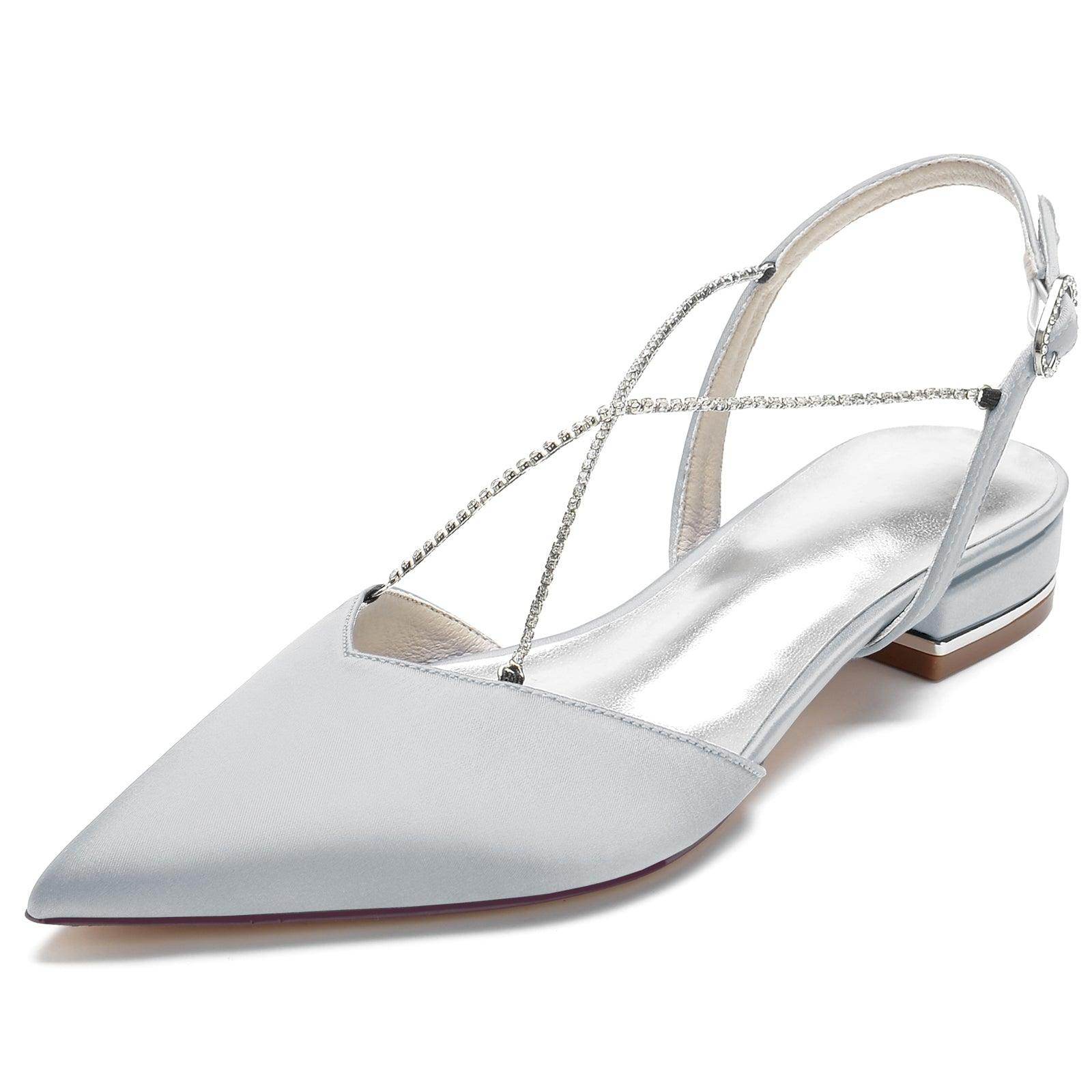 Flat Heel 2.5cm Silk-Like Comfortable Women's Shoes CK0256 - Perfect for Office, Wedding & Casual Wear