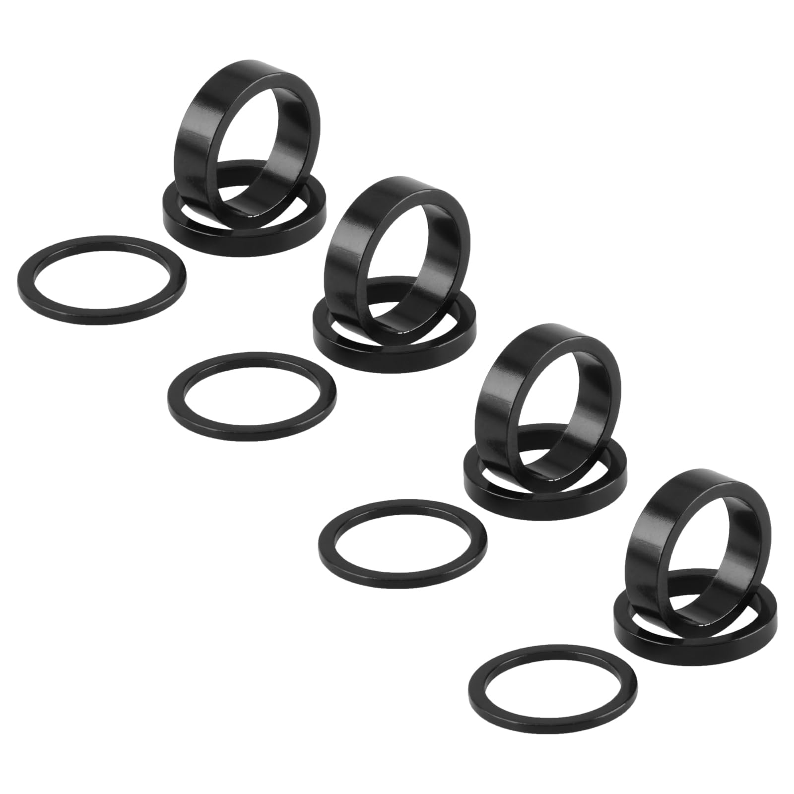 TRIWONDER Aluminum Alloy Bike Headset Spacer Set - Threadless Stem Spacers & Fork Washers for MTB, BMX, Mountain & Road Bikes - Perfect for Handlebar Height Adjustment & Bike Customization