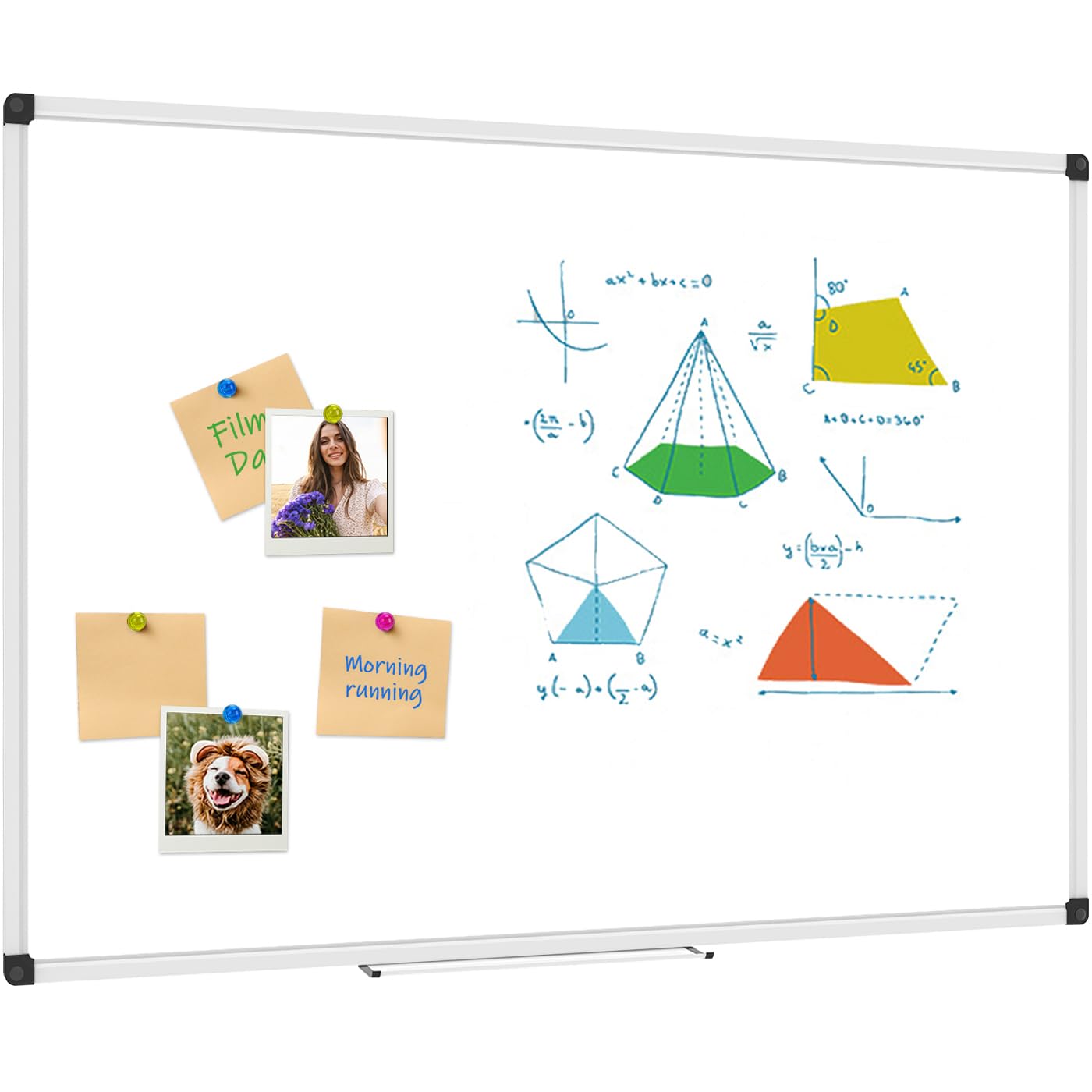 XBoard 60 x 40 Inch Extra Large Magnetic Whiteboard - Giant Dry Erase Board for Wall with Marker Tray | 5' x 3' Aluminum Frame Presentation Board for Office, Classroom & Home Use